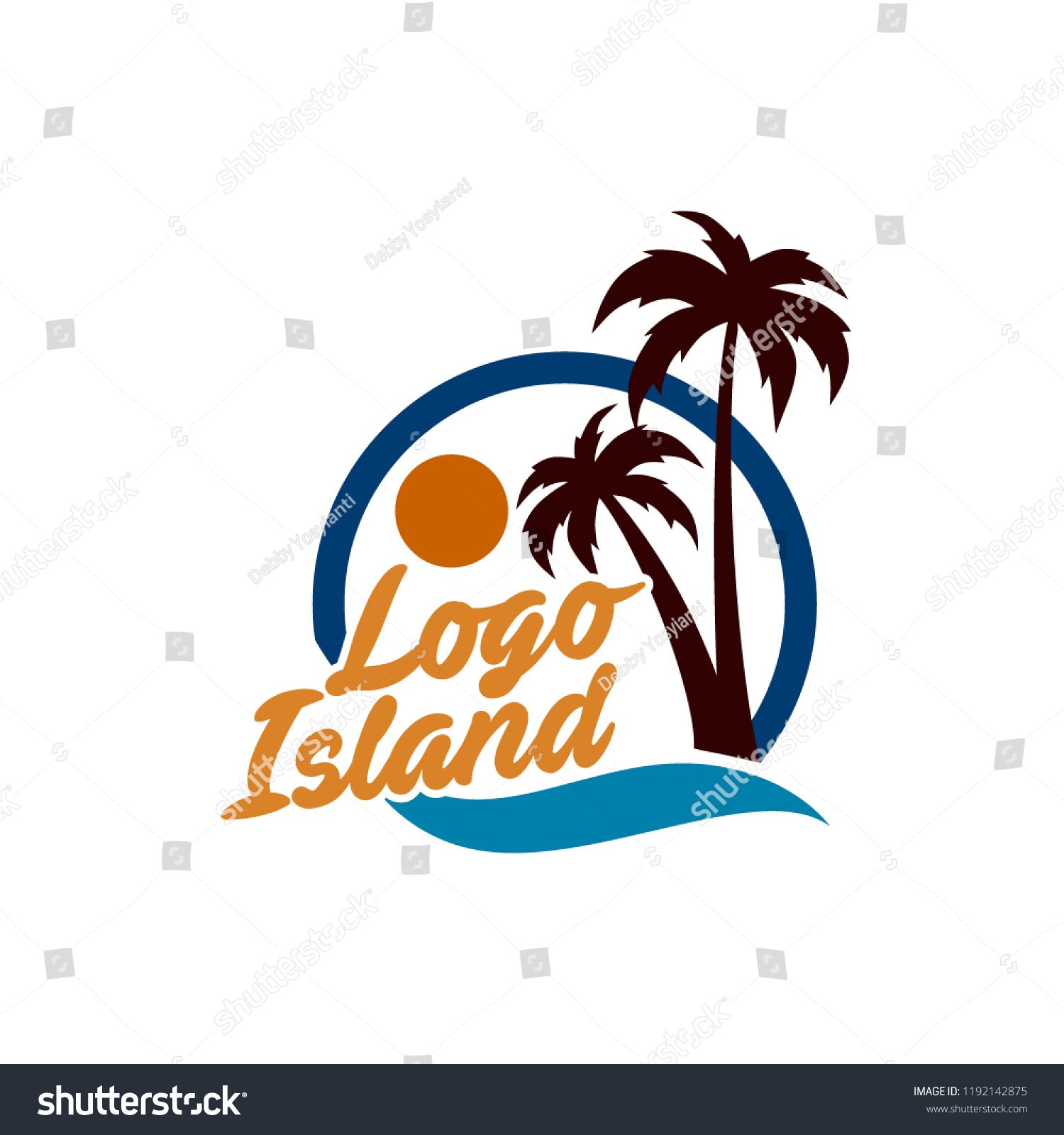 Island Logo Design Stock Vector (Royalty Free) 1192142875 | Shutterstock