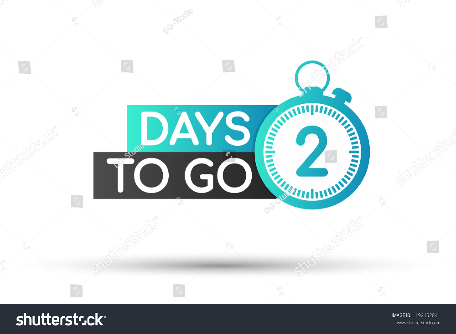 Two Days Go Sign Vector Stock Stock Vector (Royalty Free) 1192452841 ...