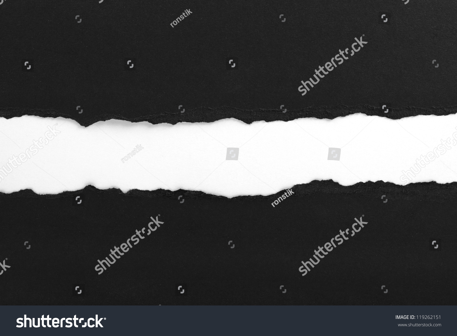 Black Ripped Paper Stock Photo 119262151 