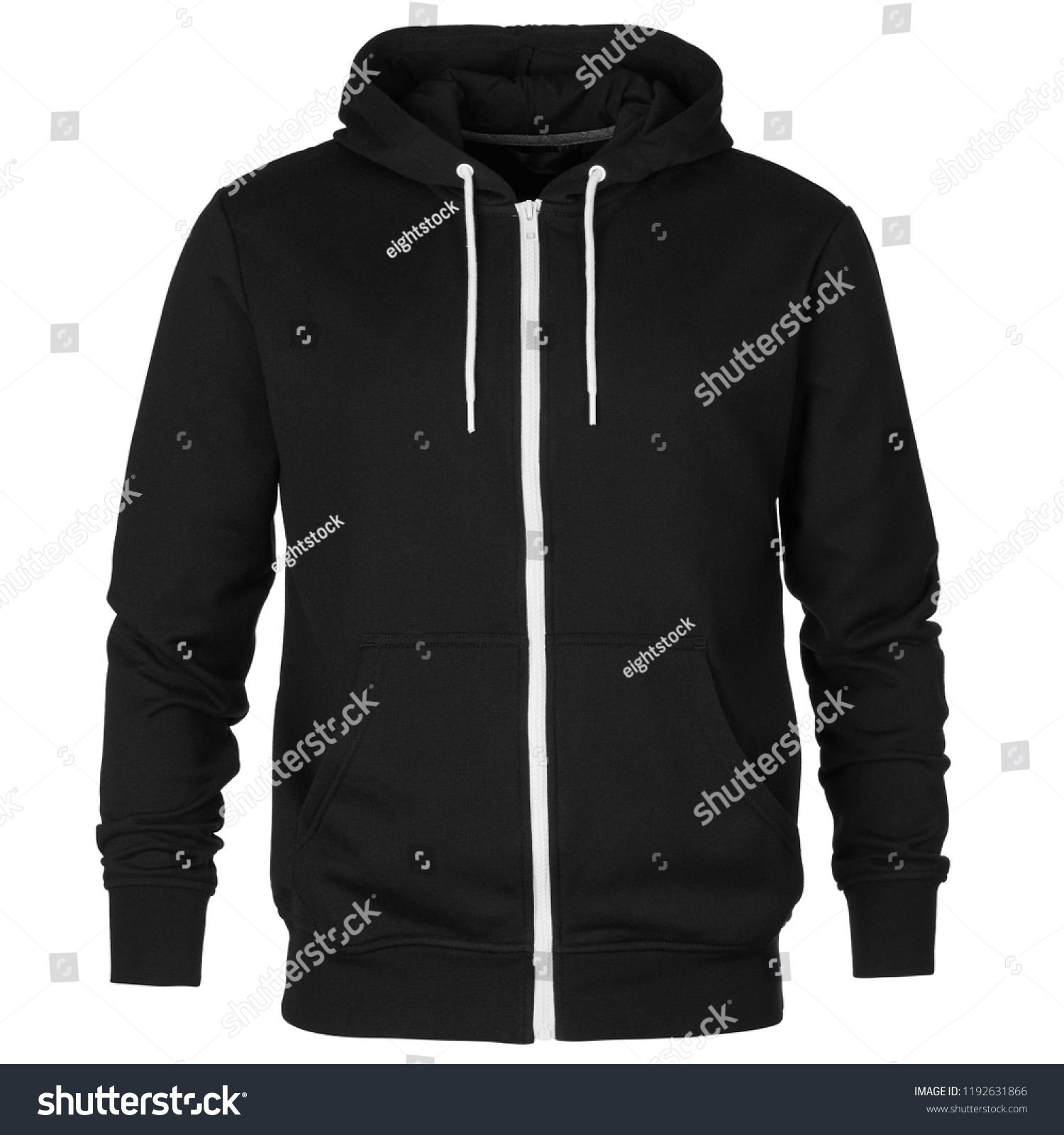 Black Tracksuit On White Background Stock Photo 1192631866 | Shutterstock