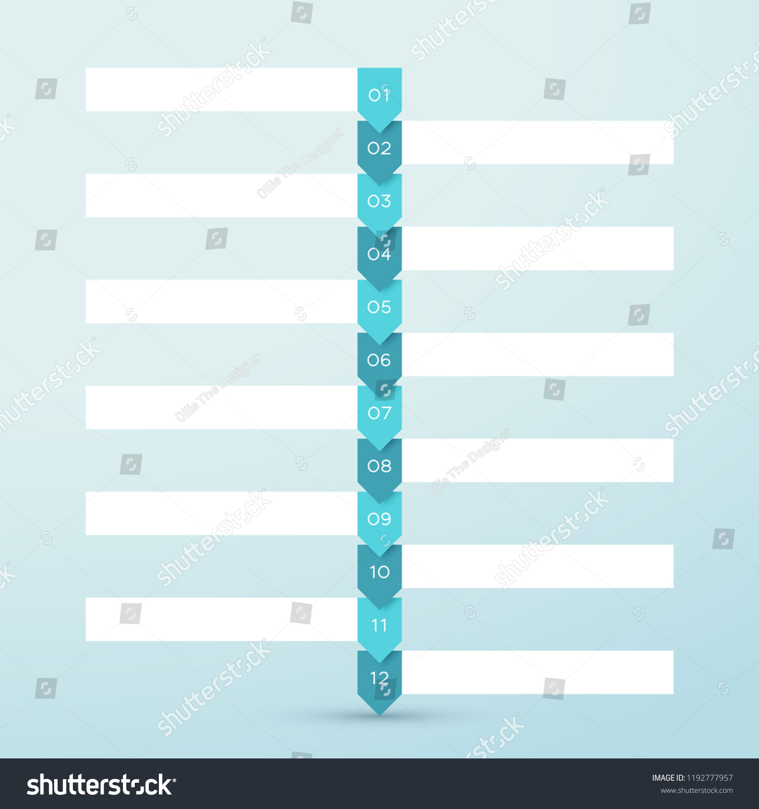 12 Step Arrow List White Banners Stock Vector (Royalty Free) 1192777957 ...