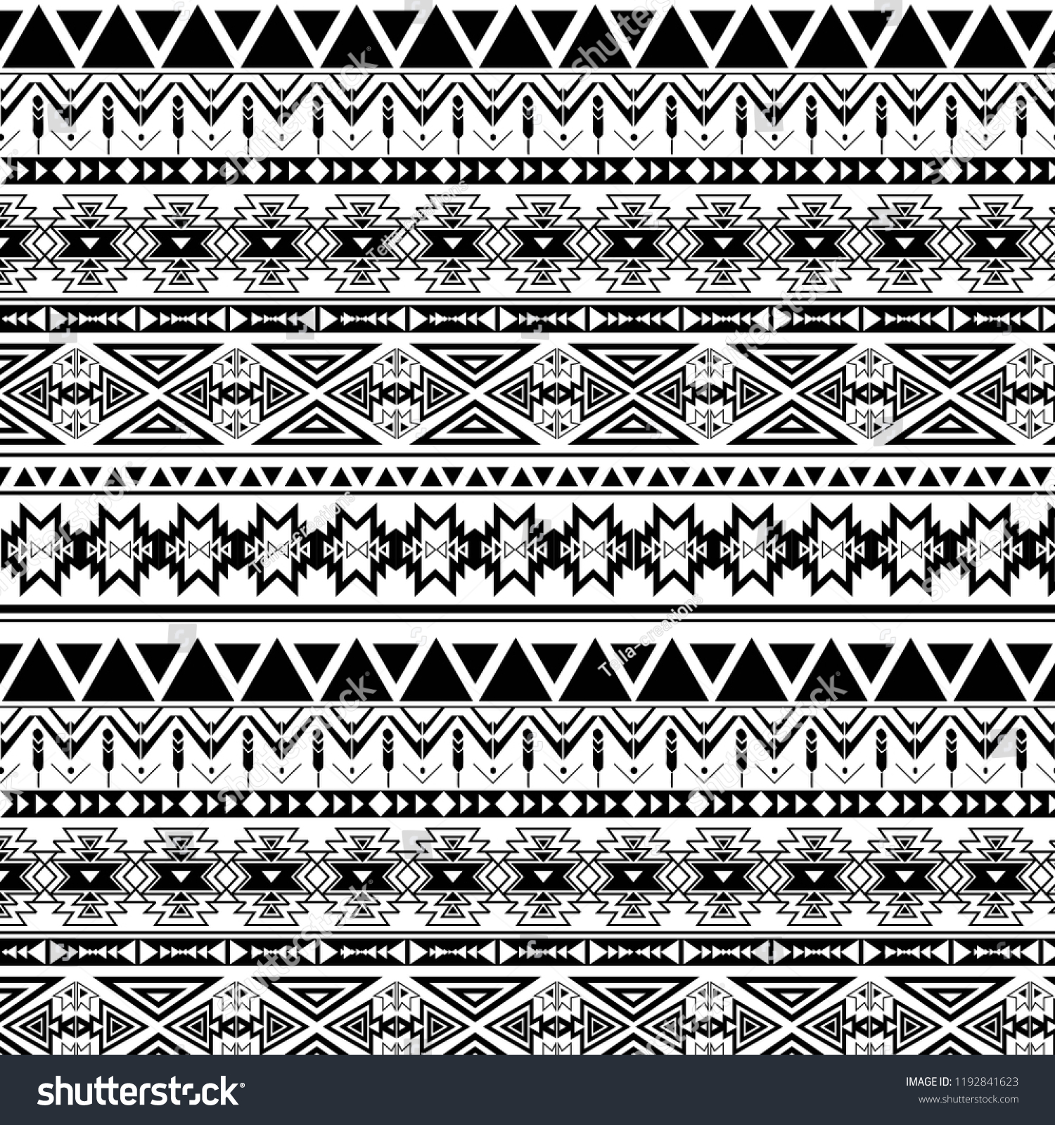 Tribal Art Pattern Ethnic Geometric Print Stock Vector (Royalty Free ...