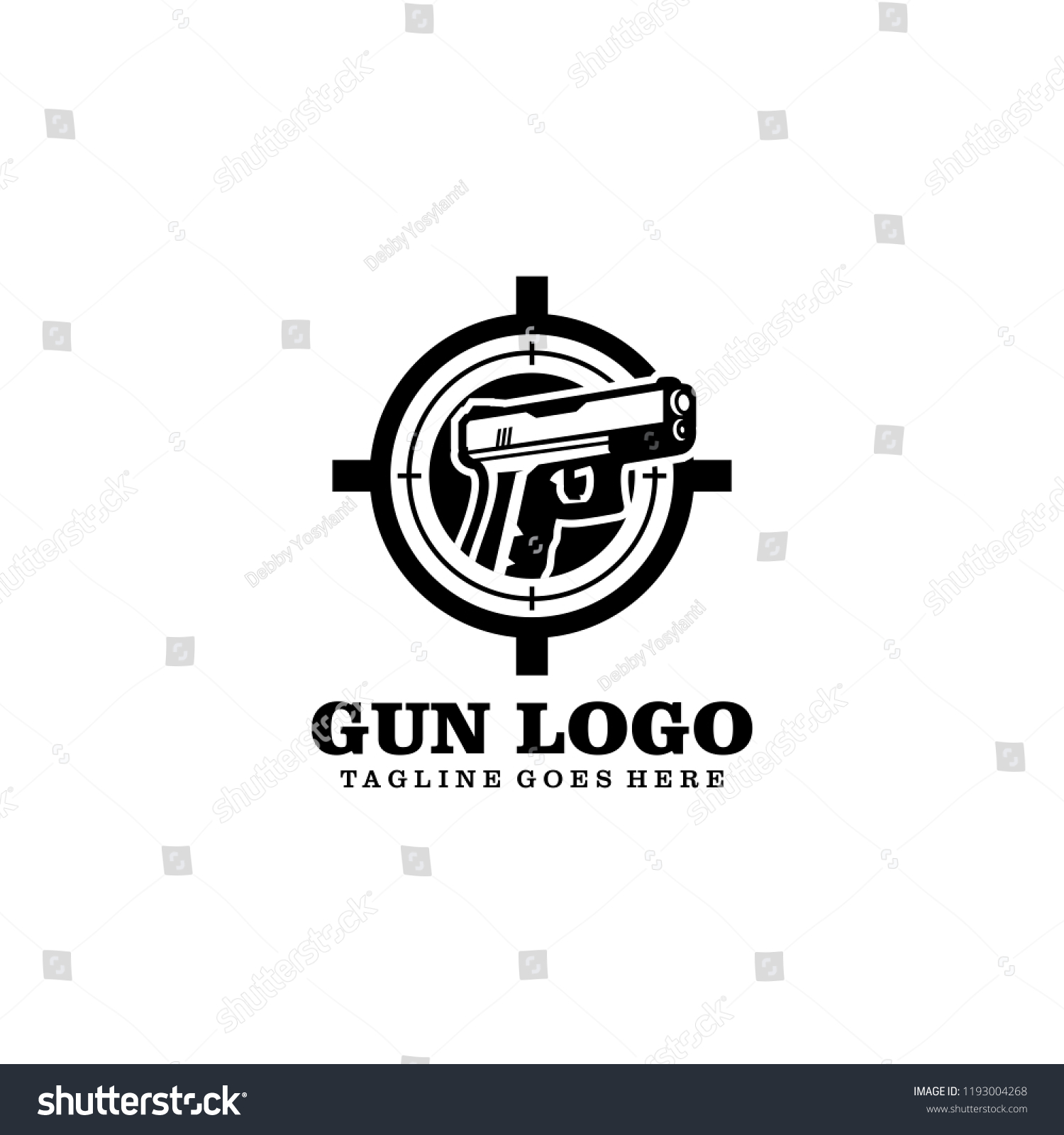 Creative Gun Logo Design Gun Logo Stock Vector (Royalty Free ...