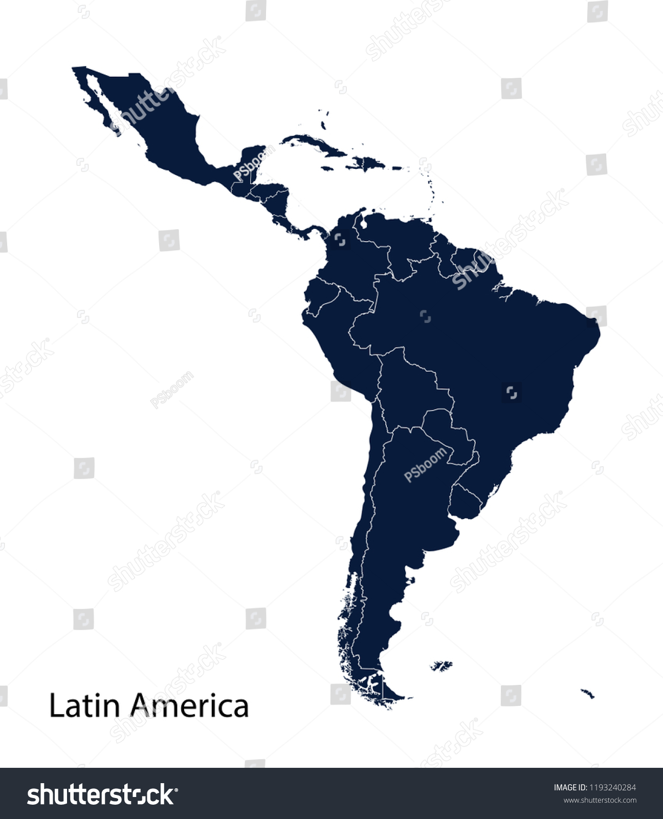 map-latin-america-stock-vector-royalty-free-1193240284-shutterstock