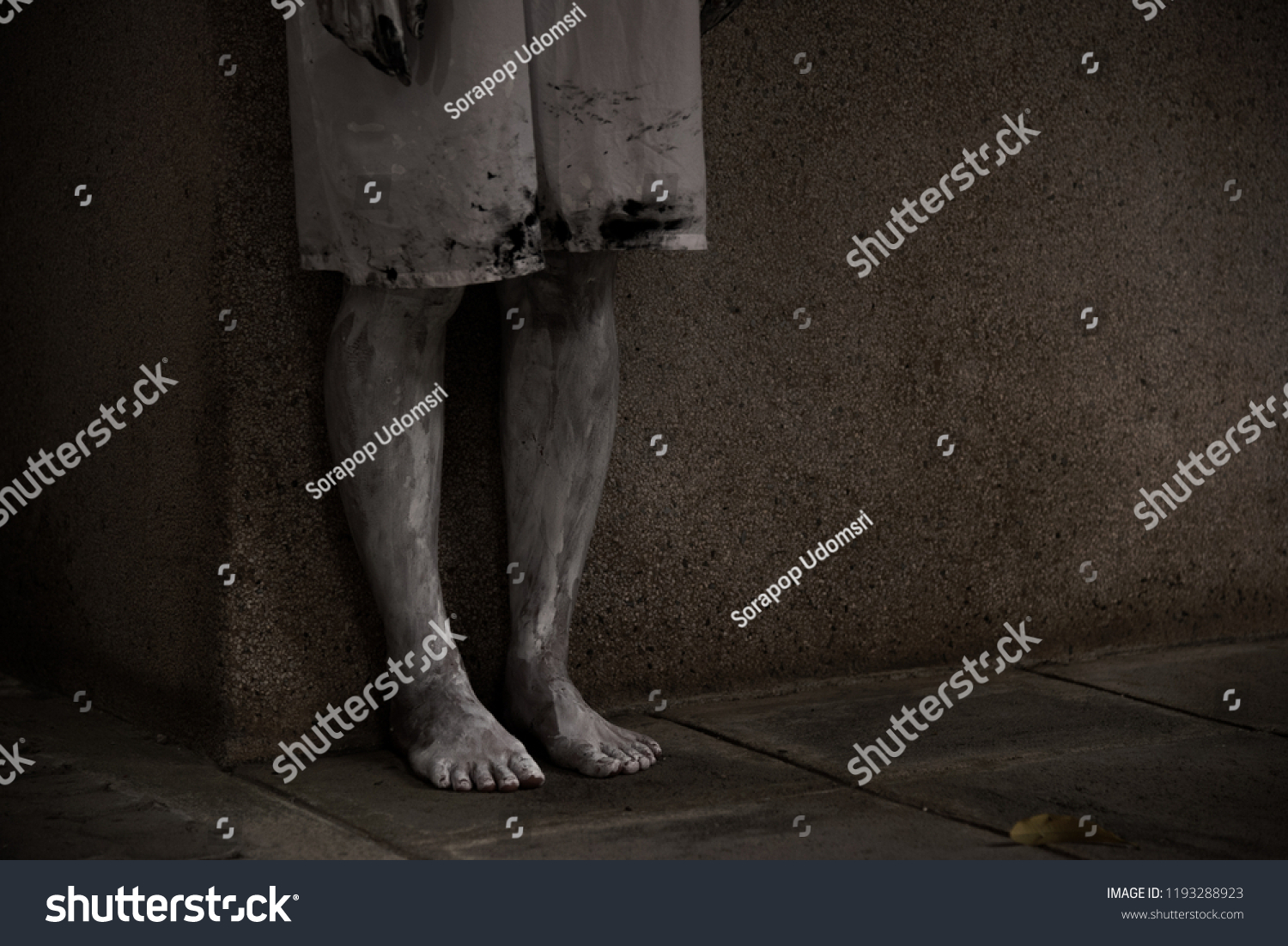 Horror Woman Ghost Creepy Stand See Stock Photo 1193288923 Shutterstock