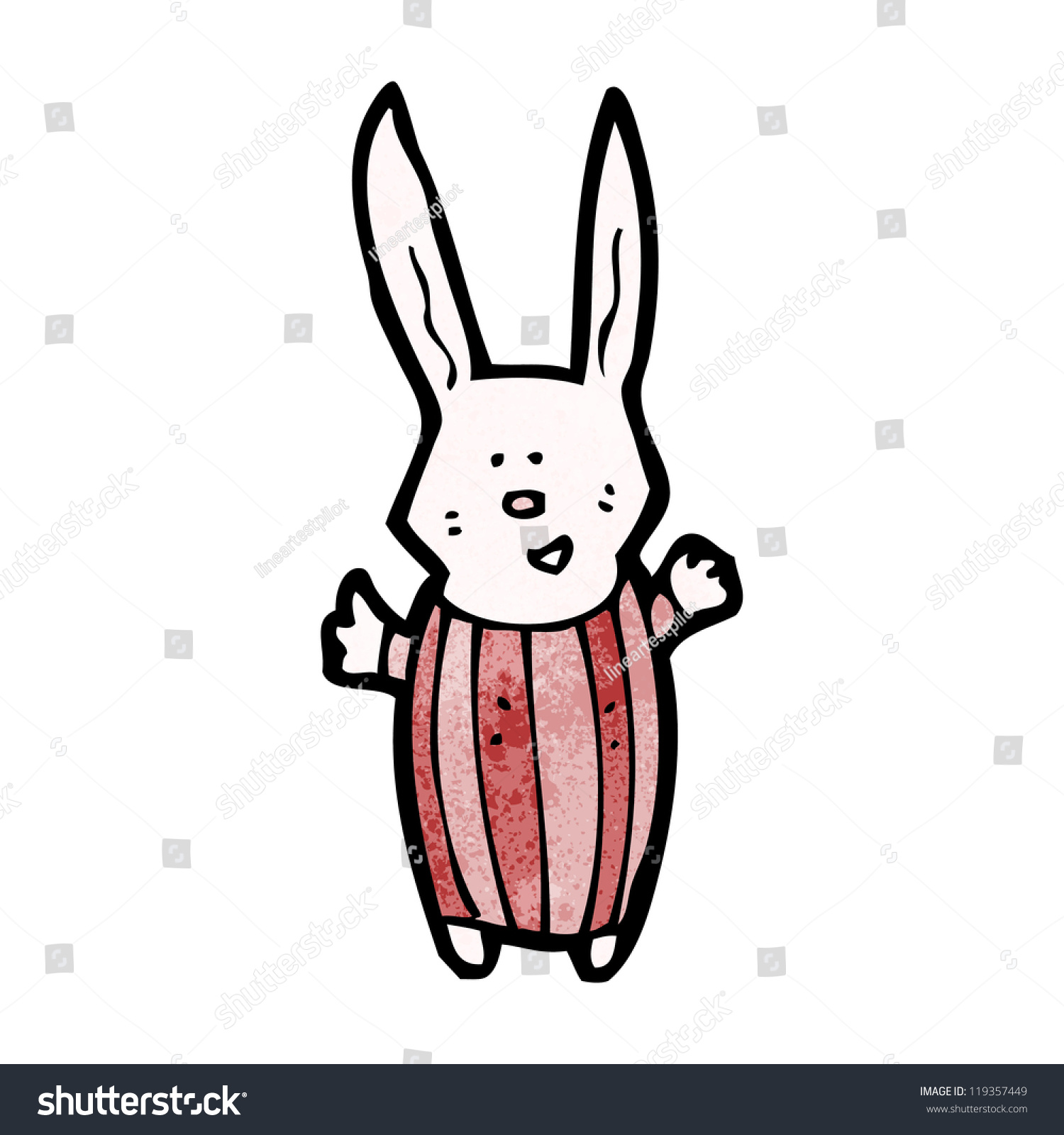 Cartoon White Rabbit Stock Vector (Royalty Free) 119357449 | Shutterstock