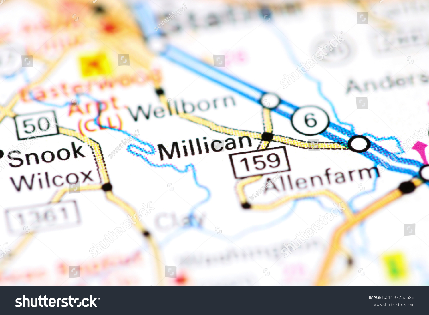 Millican Texas Usa On Map Stock Photo 1193750686 | Shutterstock