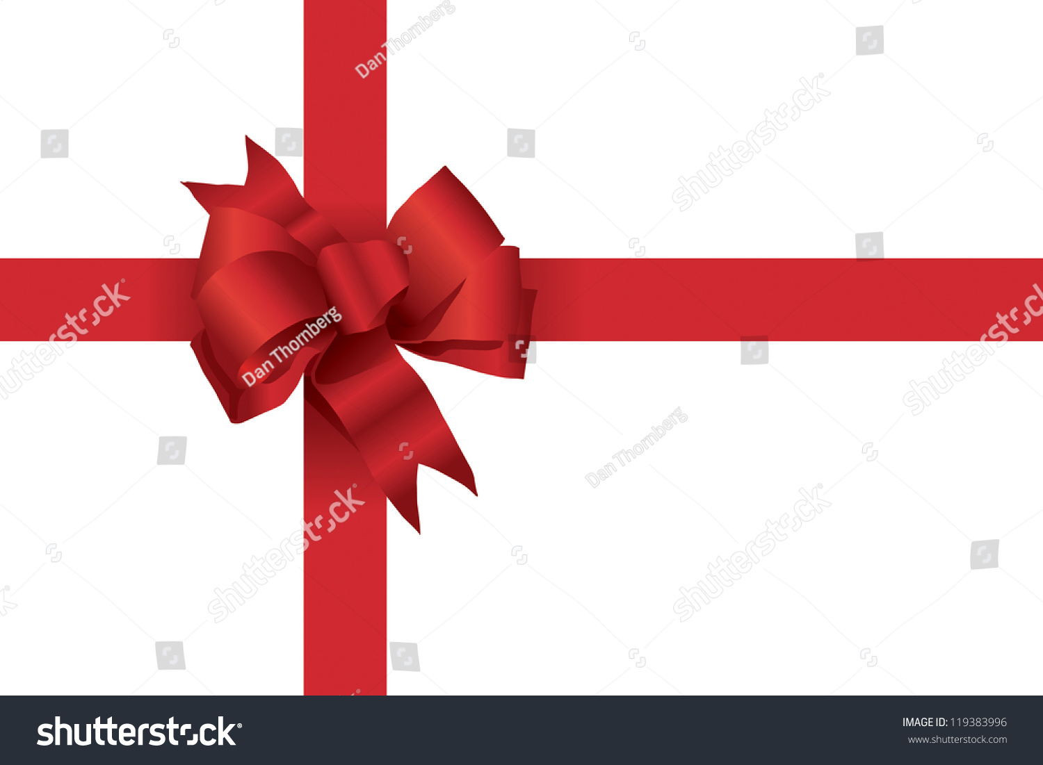 Vector Image Red Christmas Ribbons Bow Stock Vector (Royalty Free ...