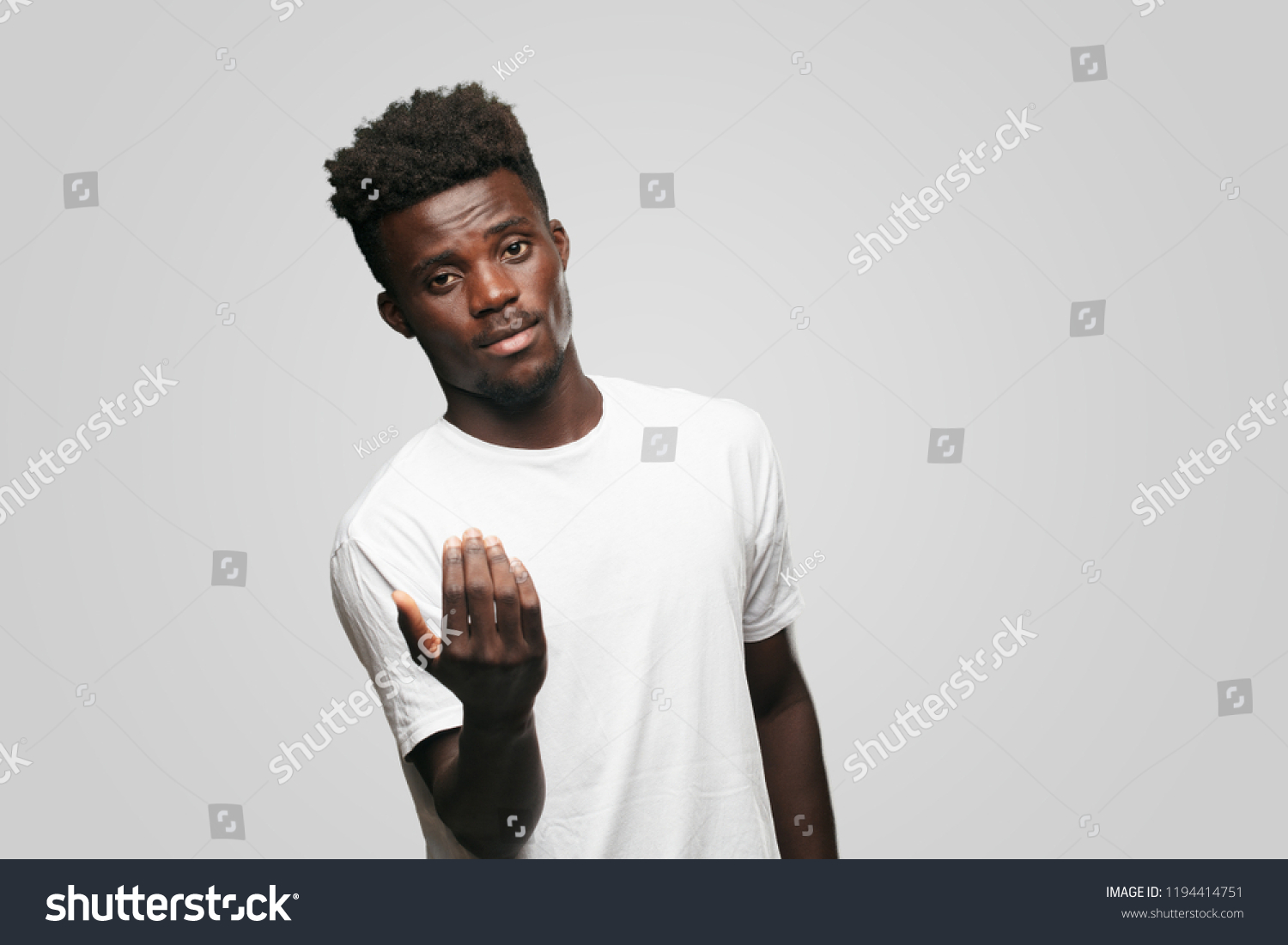 Young Cool Black Man Sign Cut Stock Photo 1194414751 | Shutterstock