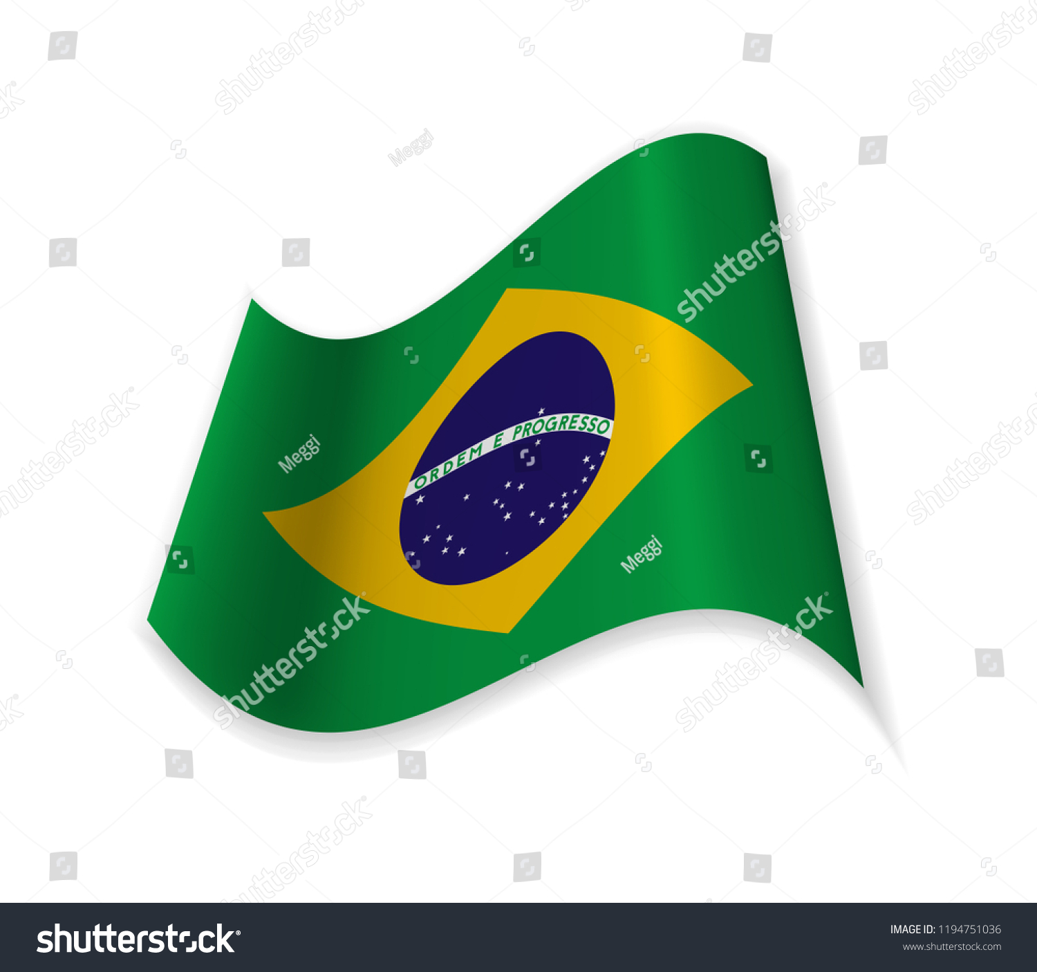 Official Flag Federative Republic Brazil Vector Stock Vector (Royalty ...