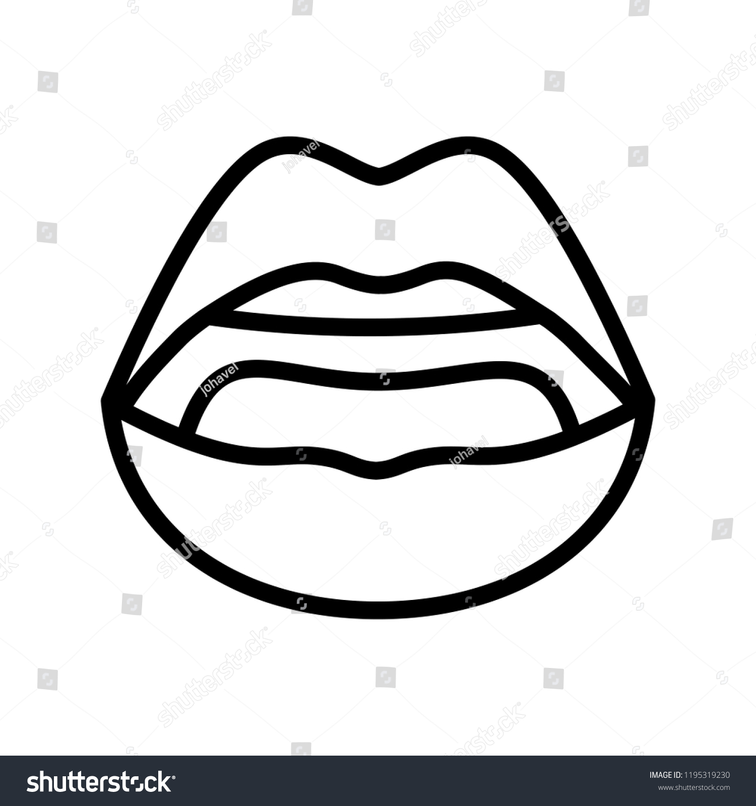 Sensuality Female Lips Icon Stock Vector (Royalty Free) 1195319230 ...