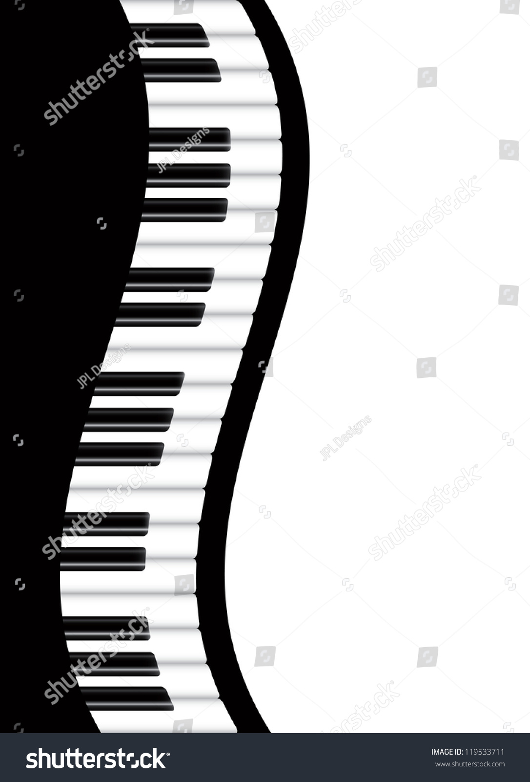 Пианино изогнутое вектор