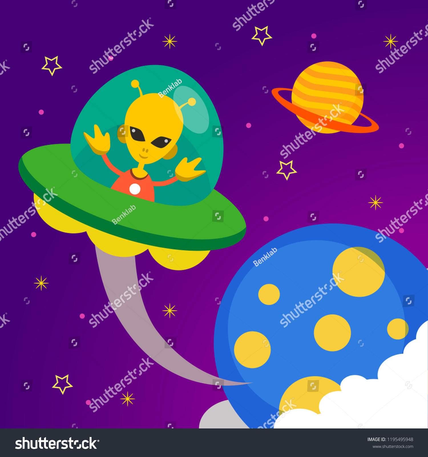 Astronaut Outer Space Illustration Kids Astronaut Stock Vector (Royalty ...