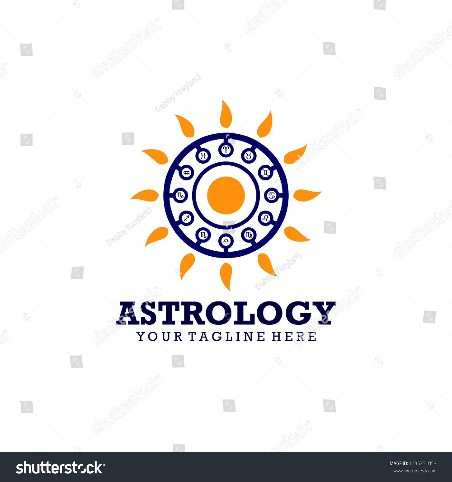 Astrology Logo Design Vector Astrology Logo Stock Vector (Royalty Free ...