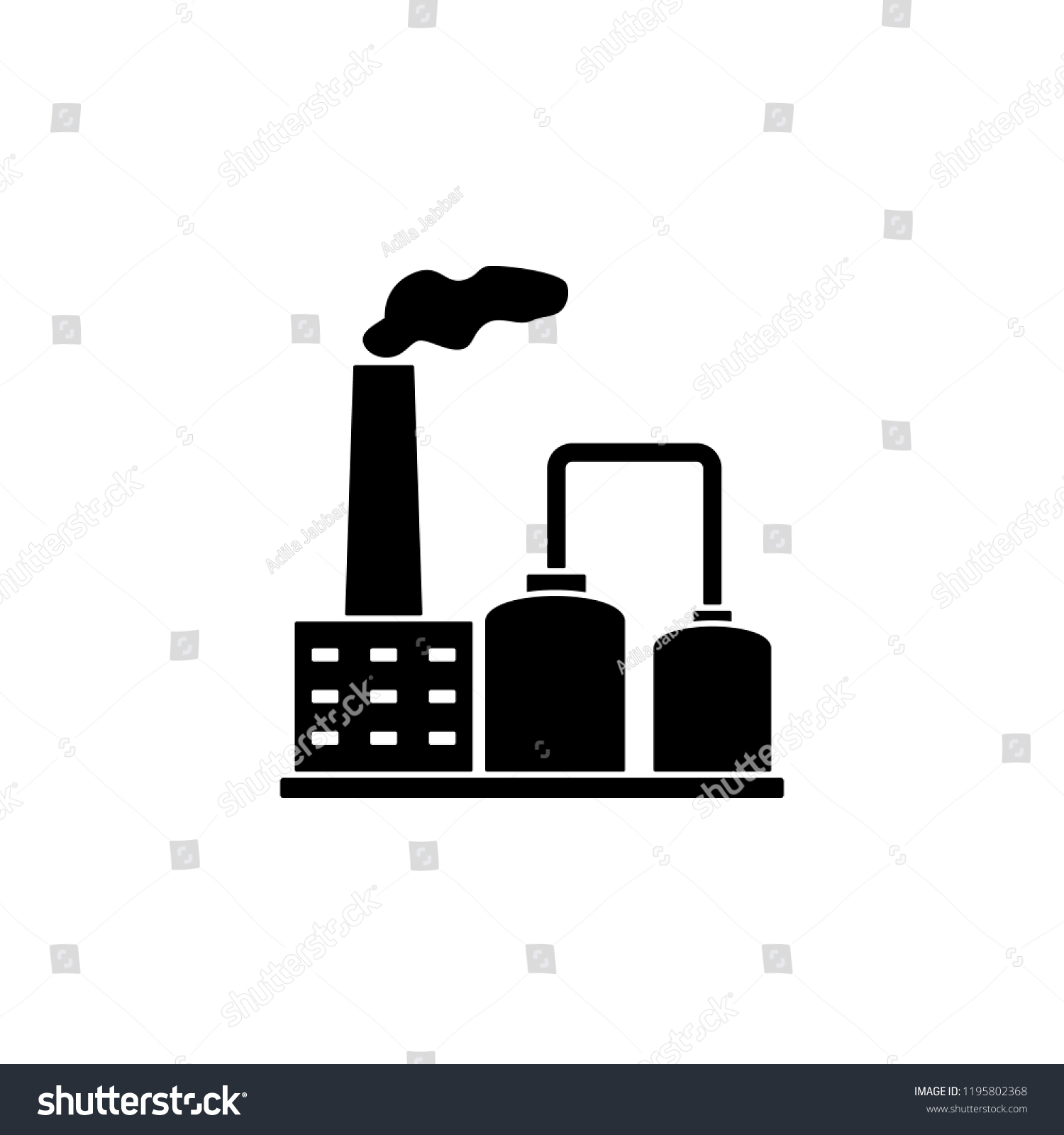 Black Factory Icon Concept Simple Infographic Stock Vector (Royalty ...