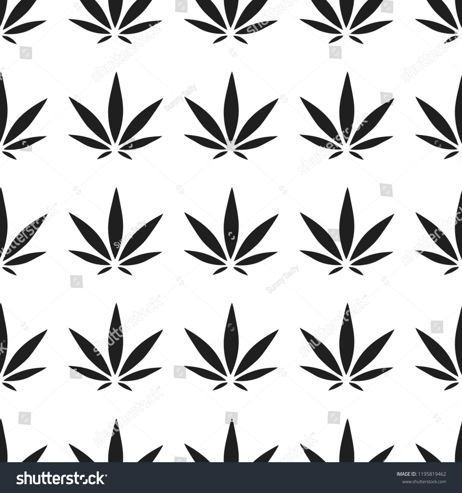 Cannabis Background Vector Pattern Stock Vector (Royalty Free ...