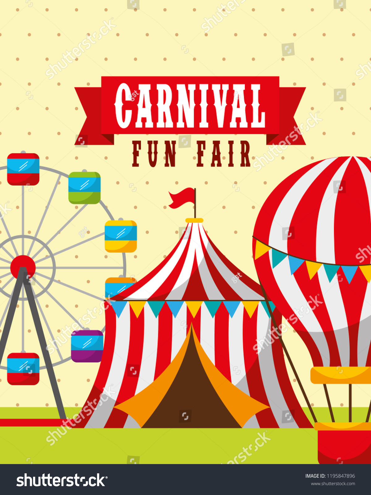 Carnival Fun Fair Stock Vector (Royalty Free) 1195847896 | Shutterstock