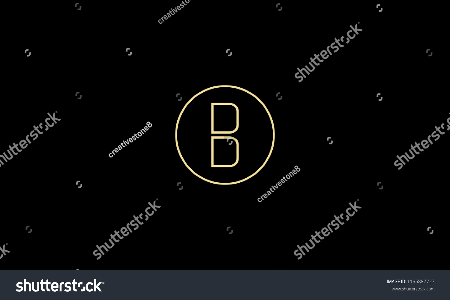 Letter B Logo Negative Space Effect Stock Vector (Royalty Free ...