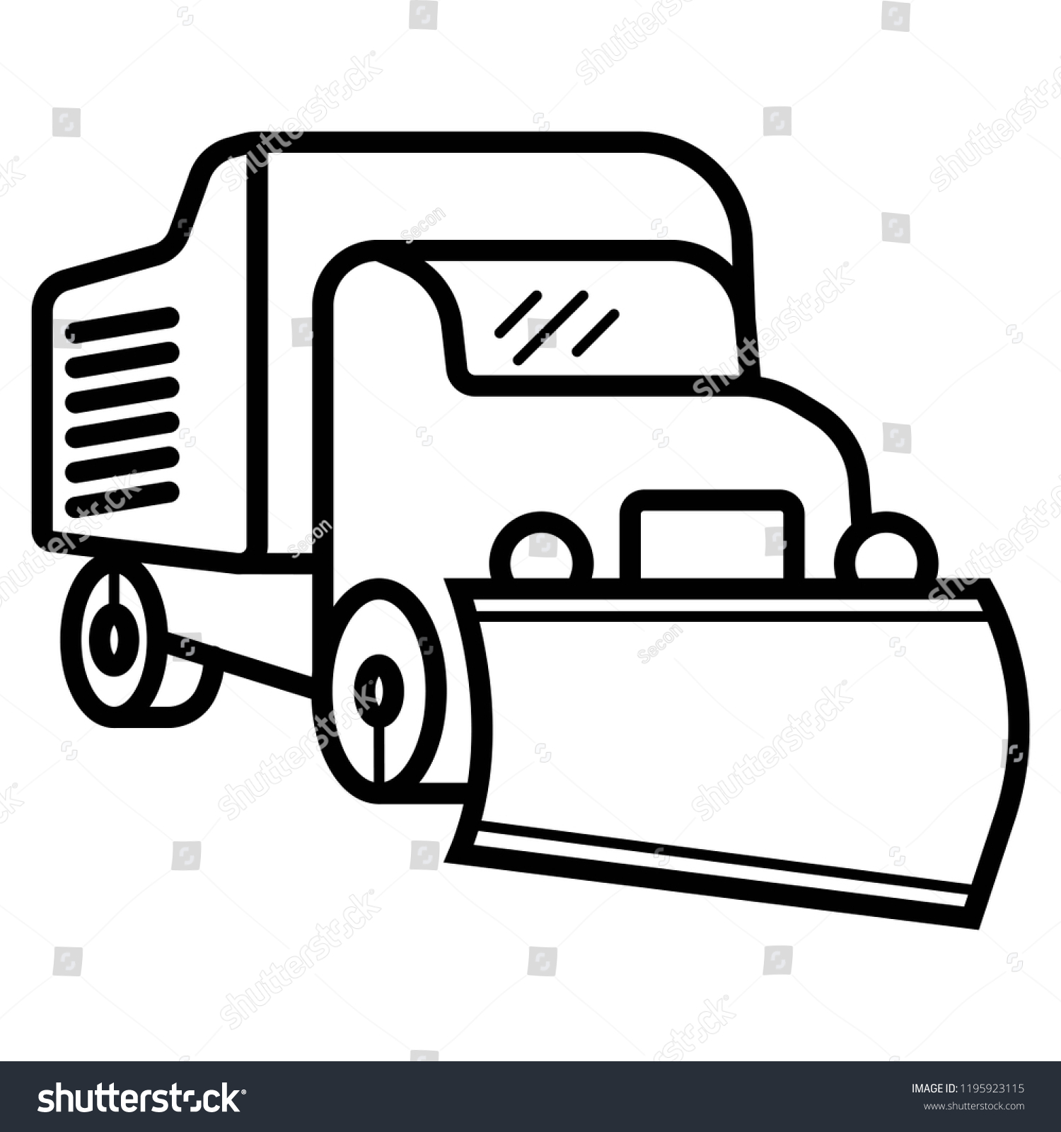 Snowplow Icon Vector Stock Vector (Royalty Free) 1195923115 | Shutterstock