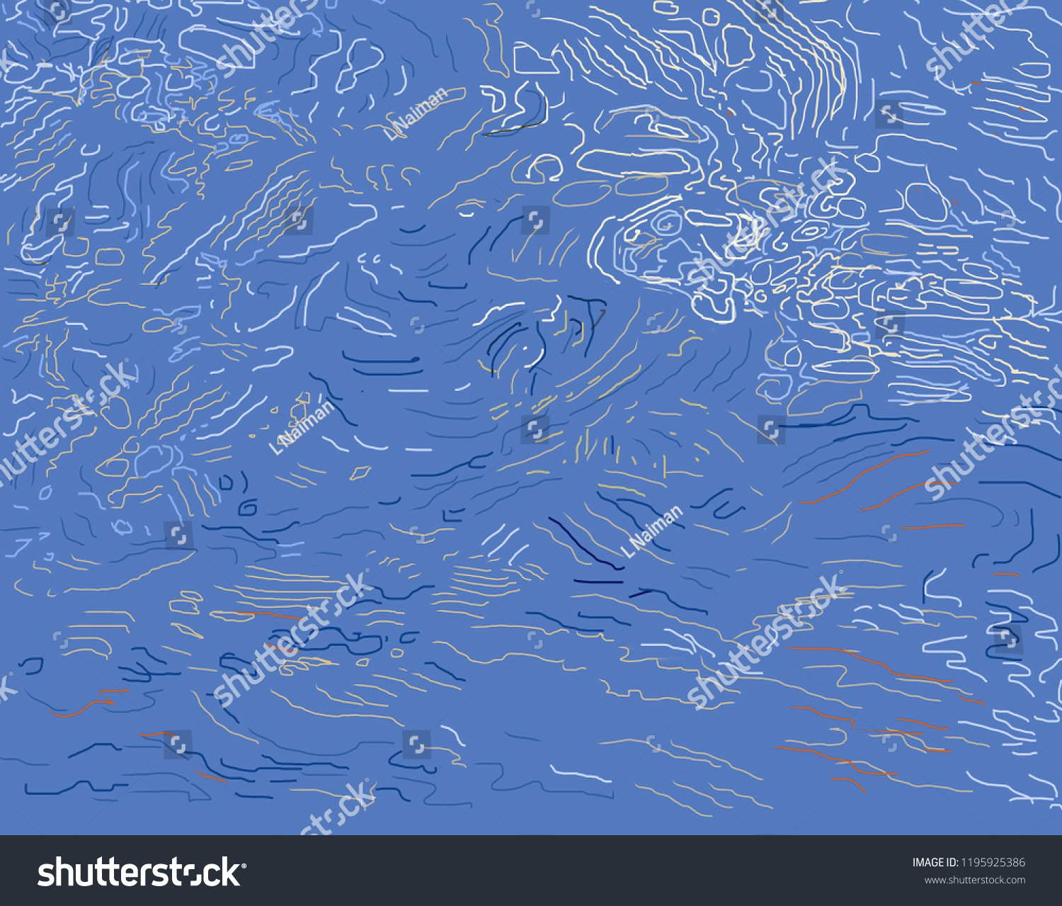 Blue Water Ripples Drawing Stock Illustration 1195925386 Shutterstock