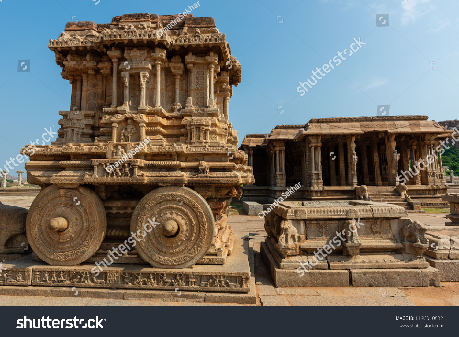 Stone Chariot Vittala Temple Hampi India Stock Photo 1196010832 ...