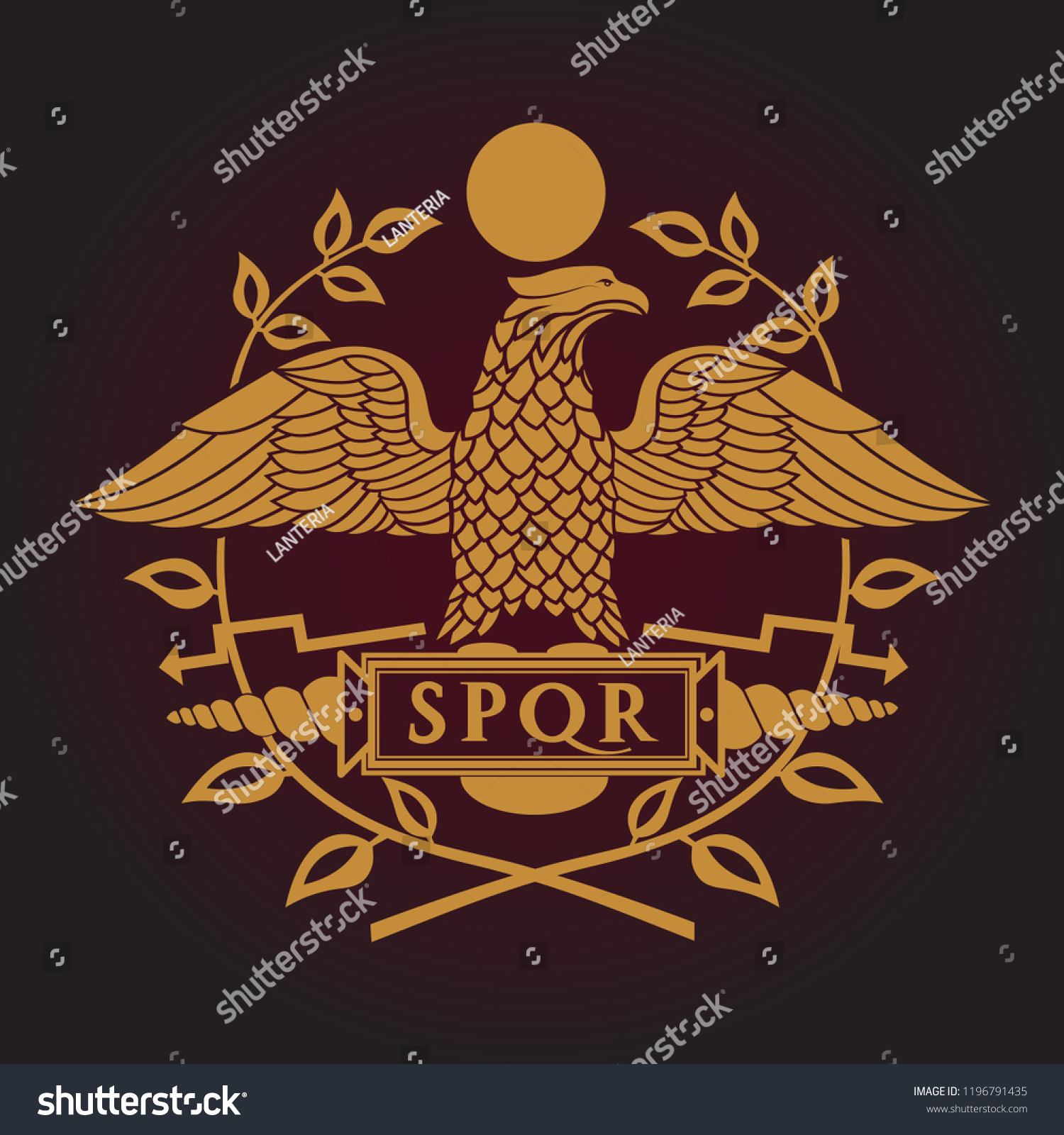 Logo Roman Eagle Stock Vector (Royalty Free) 1196791435 | Shutterstock