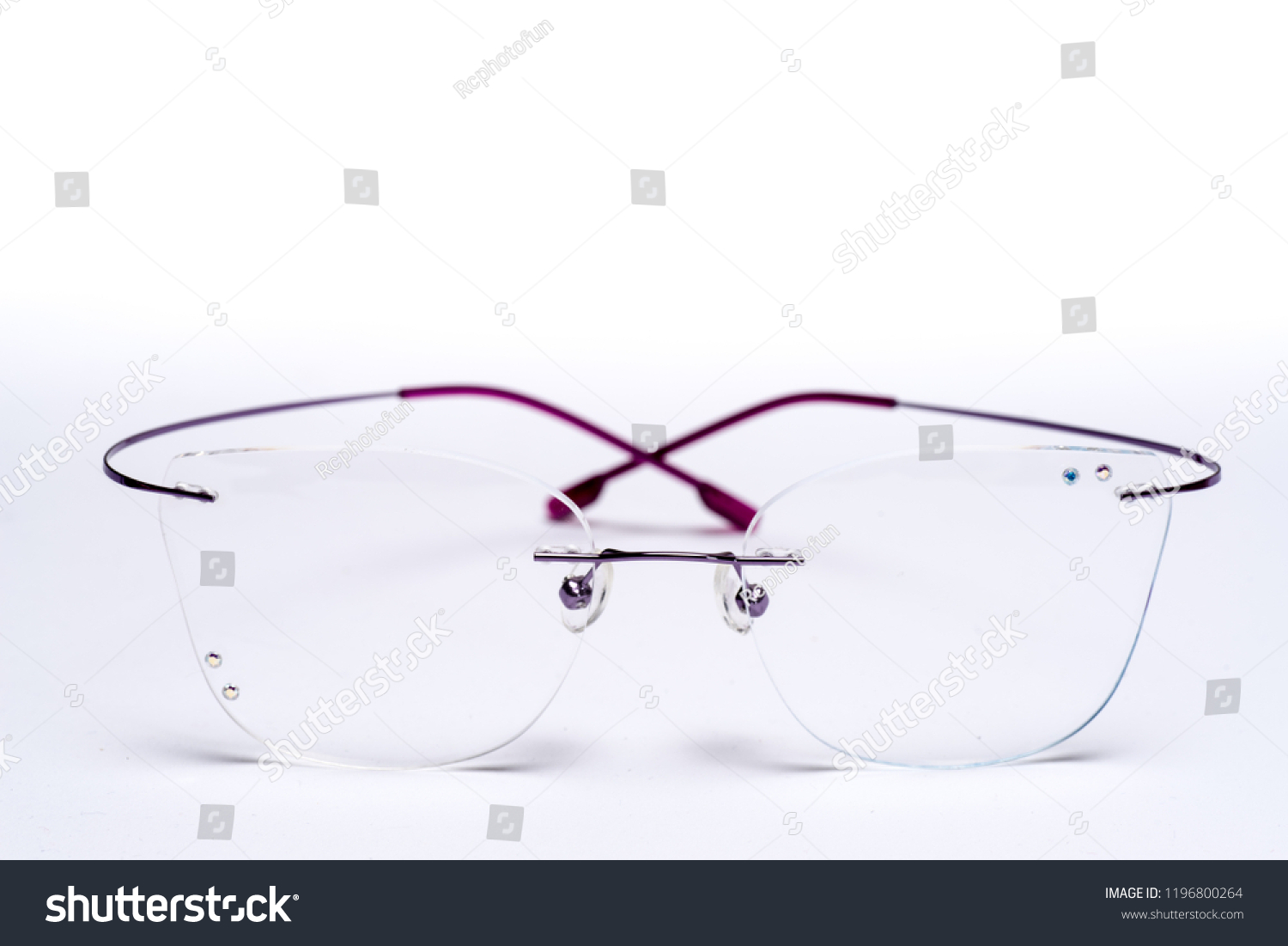 crystal rimless eyeglasses