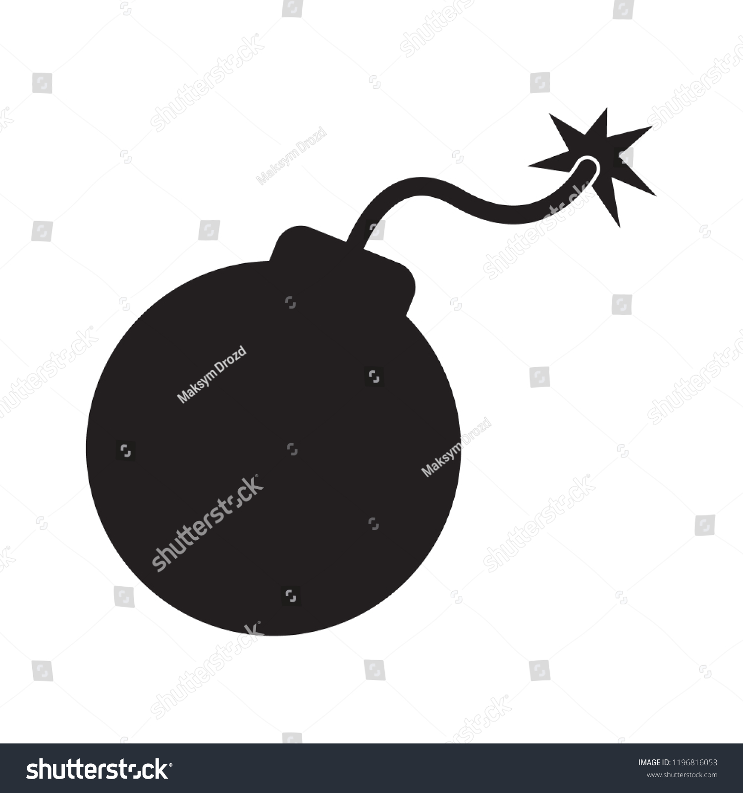 Bomb Icon Vector Illustration Flat Design Stock Vector (Royalty Free ...