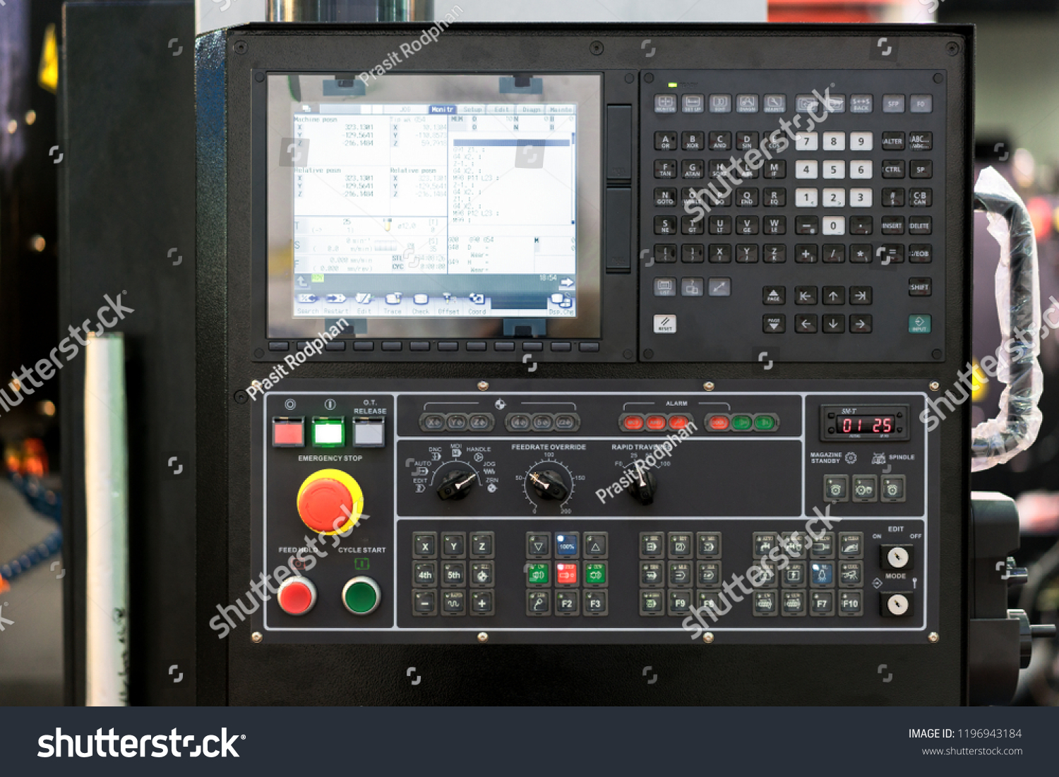 High Technology Industrial Machine Control By Stock Photo 1196943184 ...