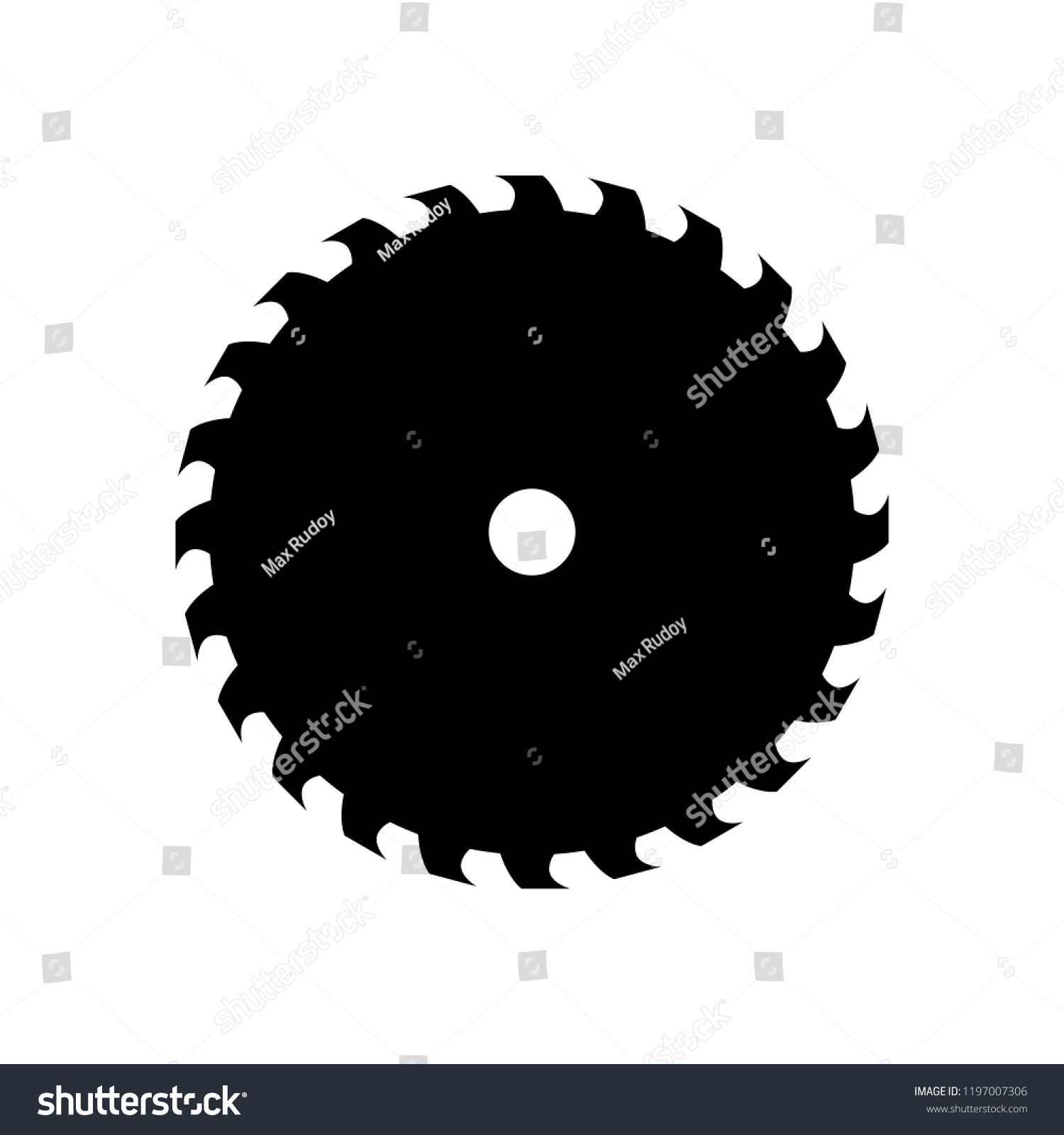 Industrial Saw Icon Logo On White Stock Vector (royalty Free 