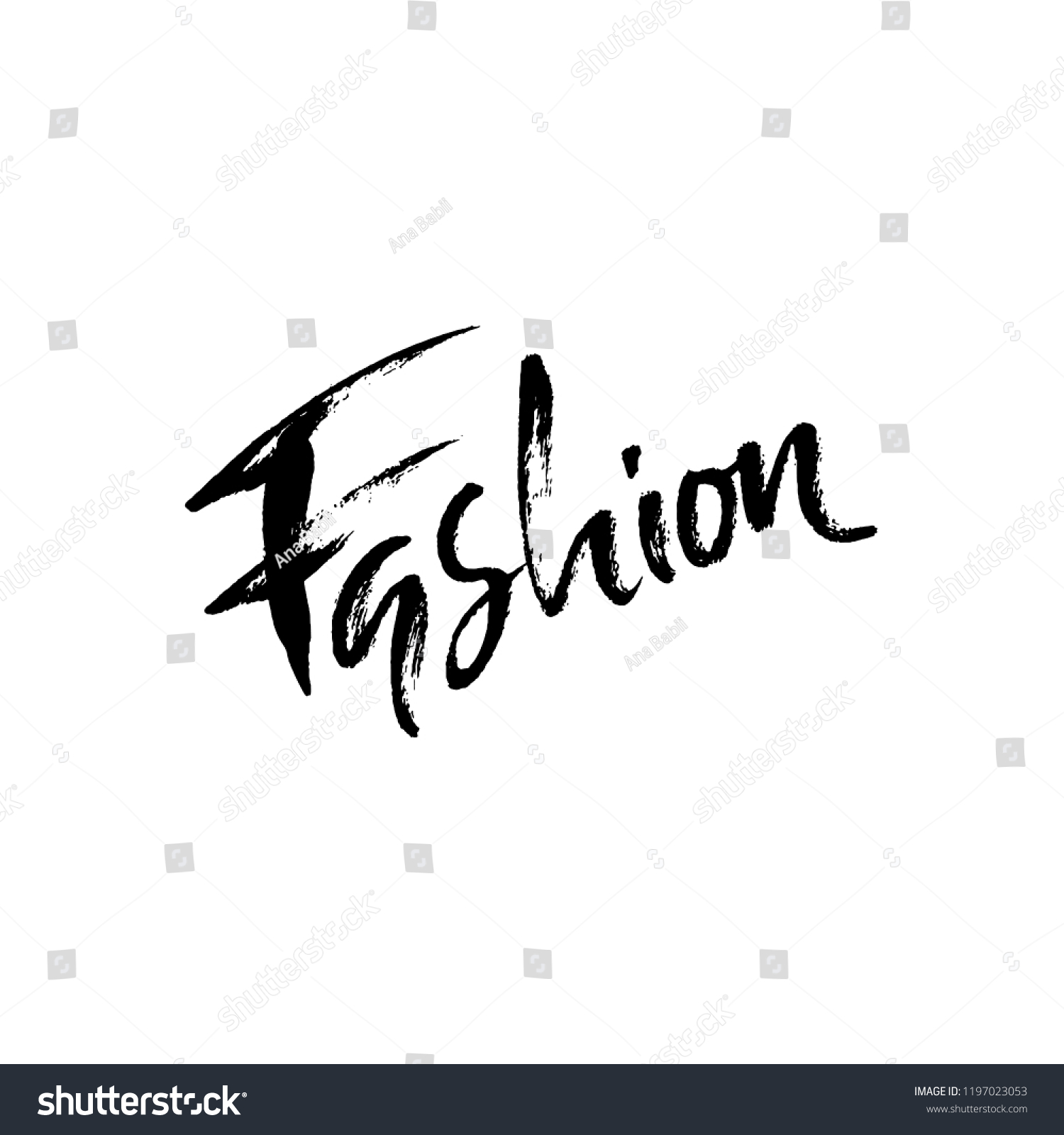 Vector Illustration Handwritten Calligraphy Poster Fashion Stock Vector ...