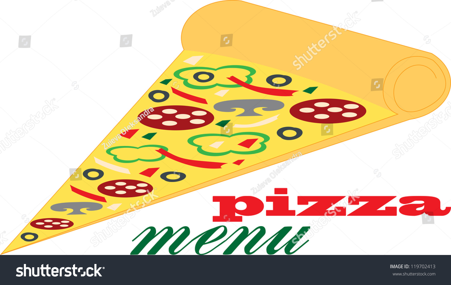 Pizza Slice Stock Vector Royalty Free 119702413 Shutterstock 9939