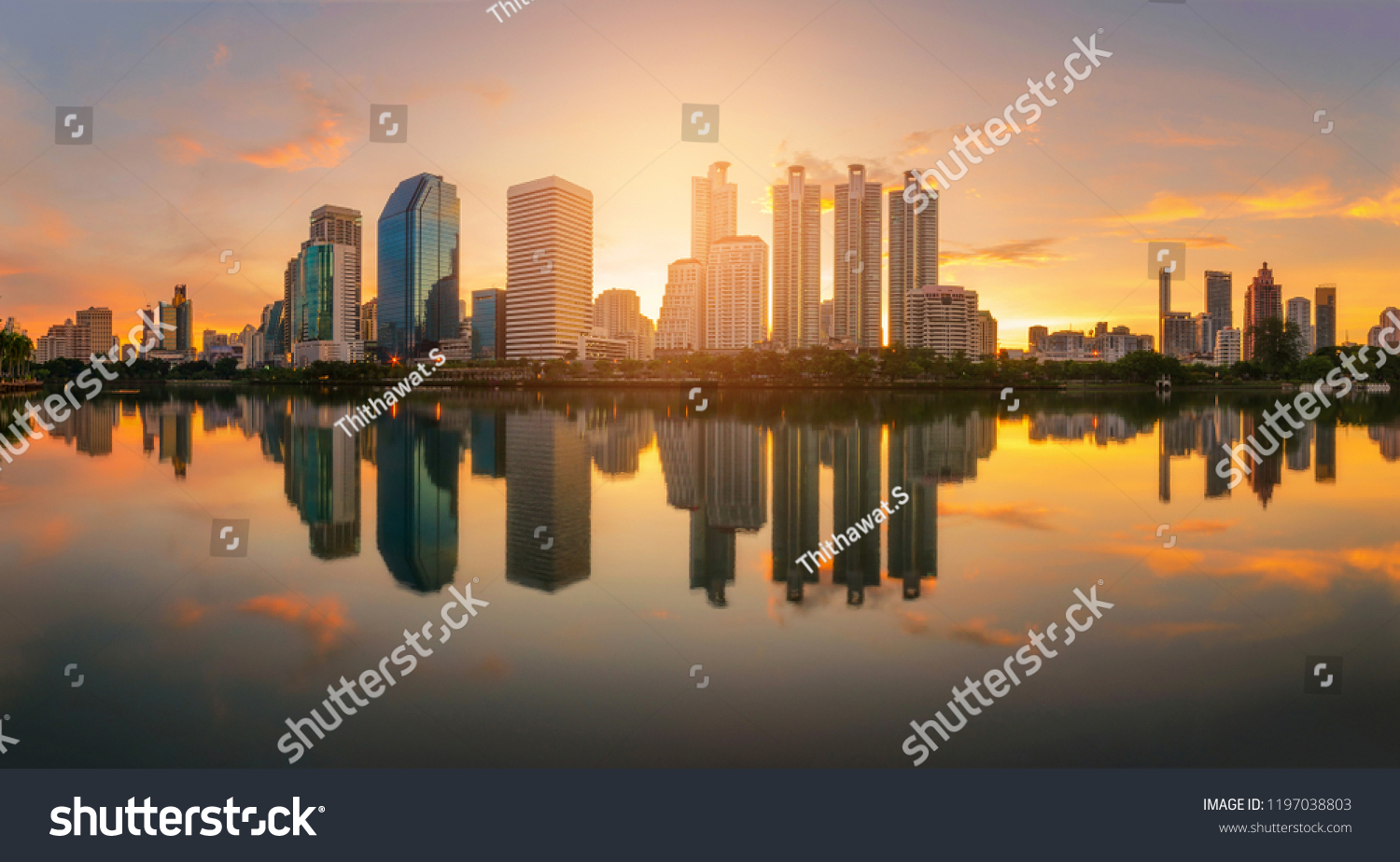 Cityscape Panorama City Building Skyline Skyscraper Stock Photo ...