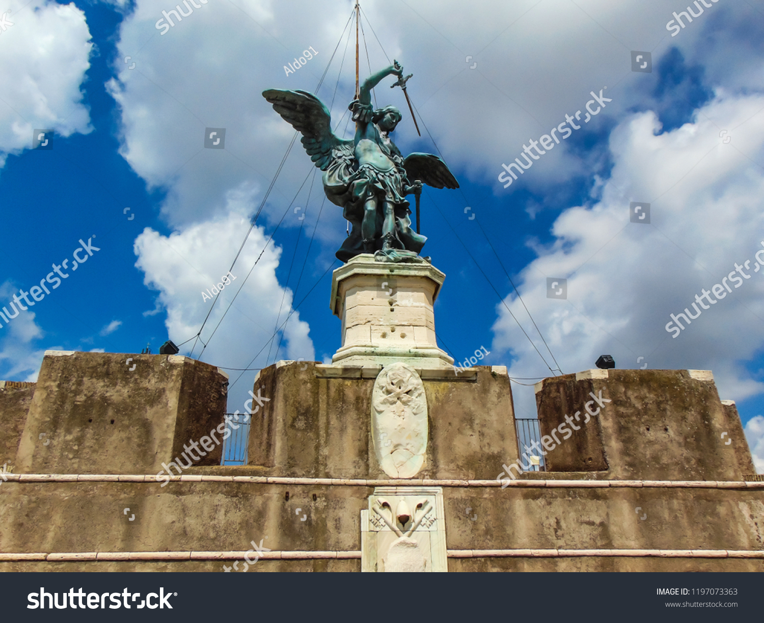 archangel michael bronze statue