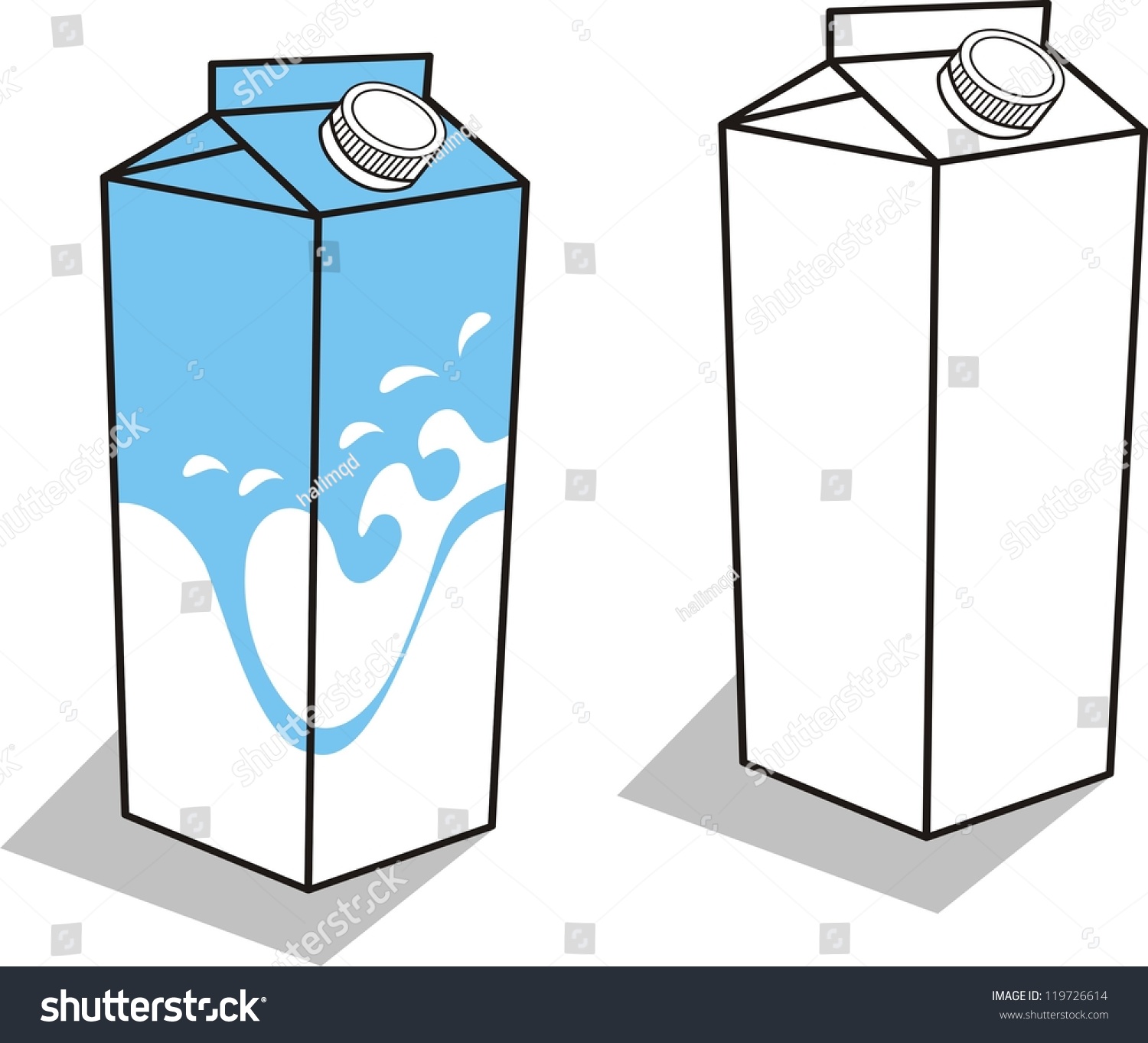 Нарисовать упаковку молока