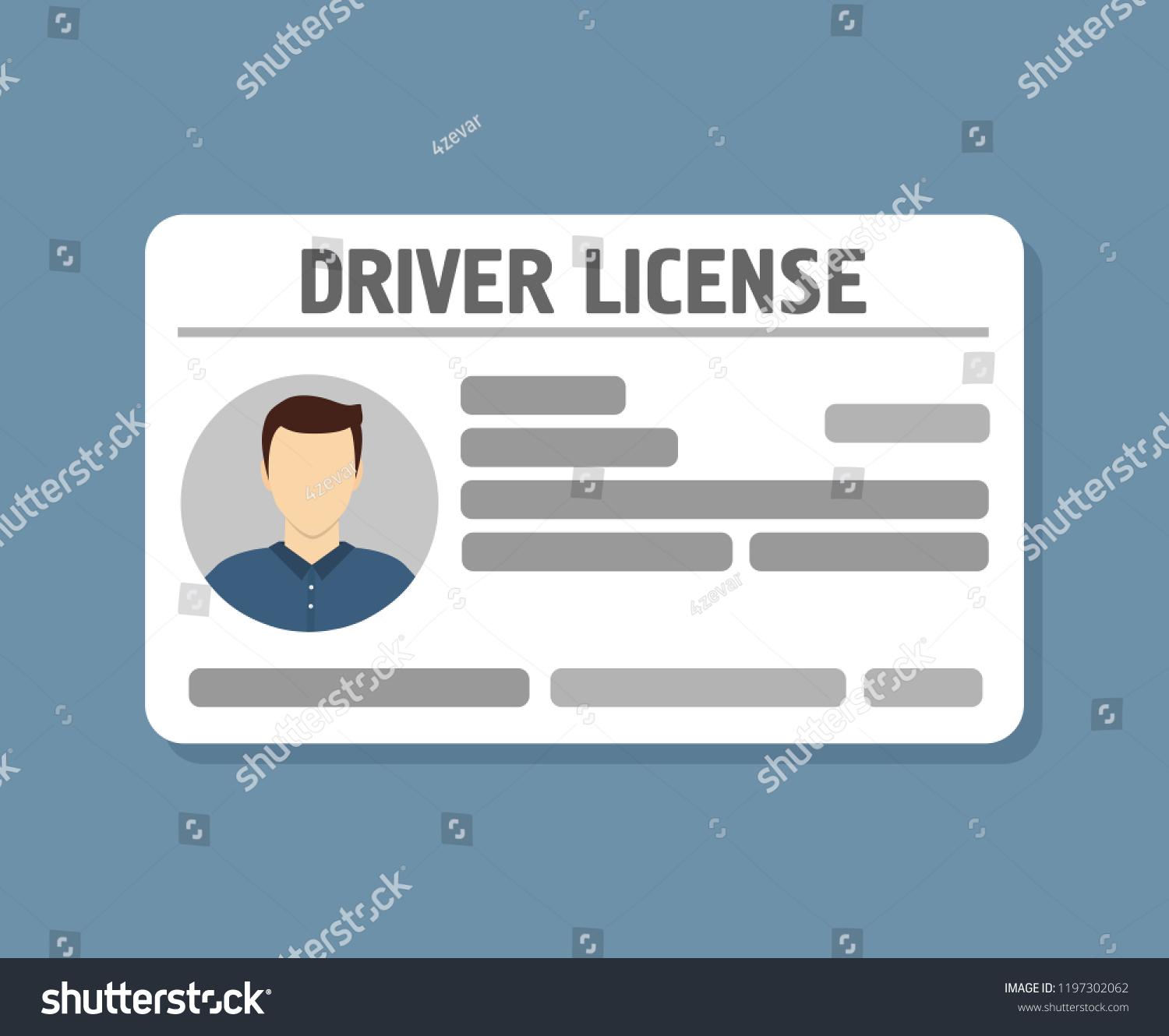 Car Driver License Identification Photo Stock Vector (Royalty Free ...