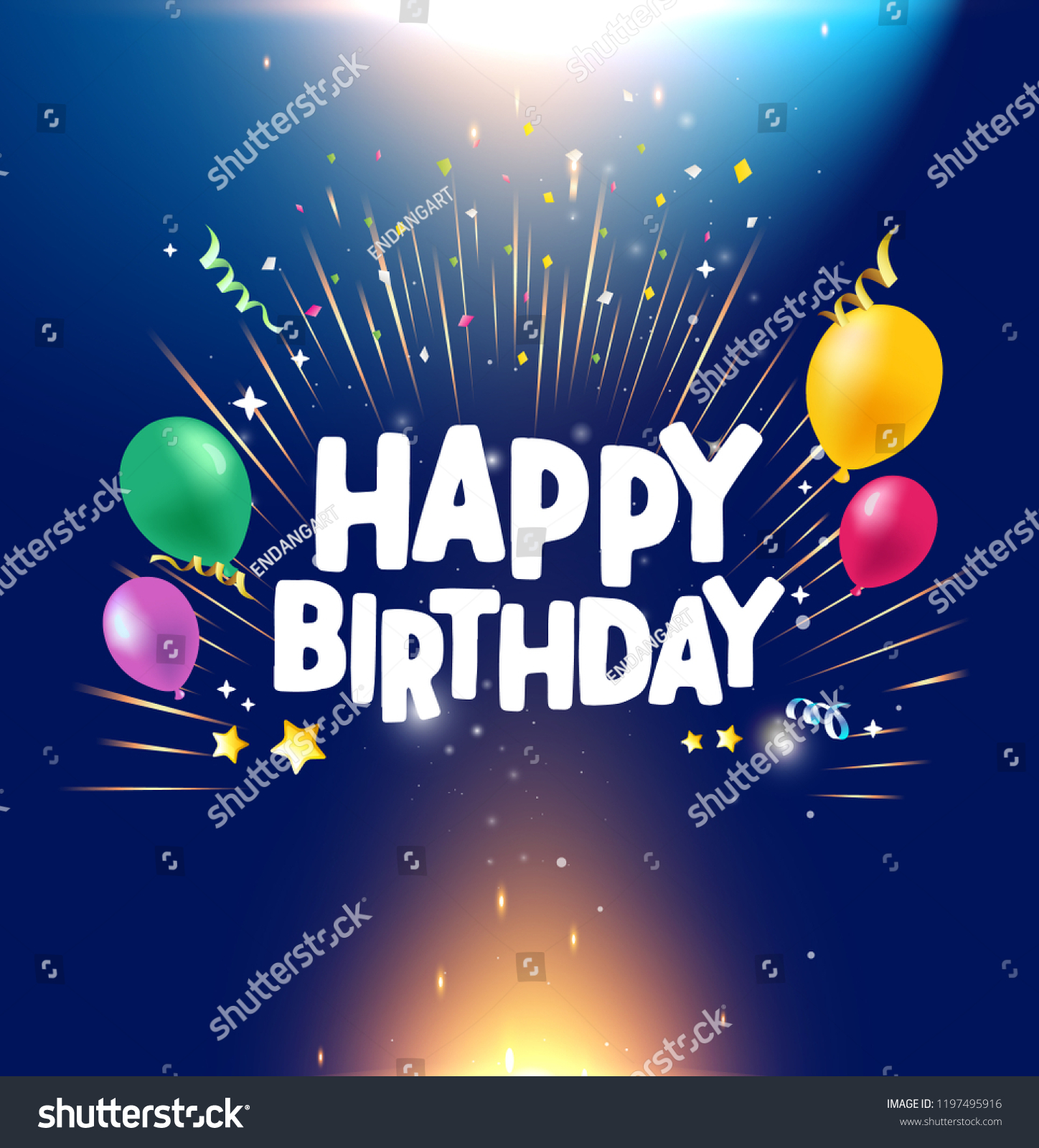 Happy Birthday Greetings And Images Vektor Stok Happy Birthday Greetings Background (Tanpa Royalti) 1197495916  | Shutterstock