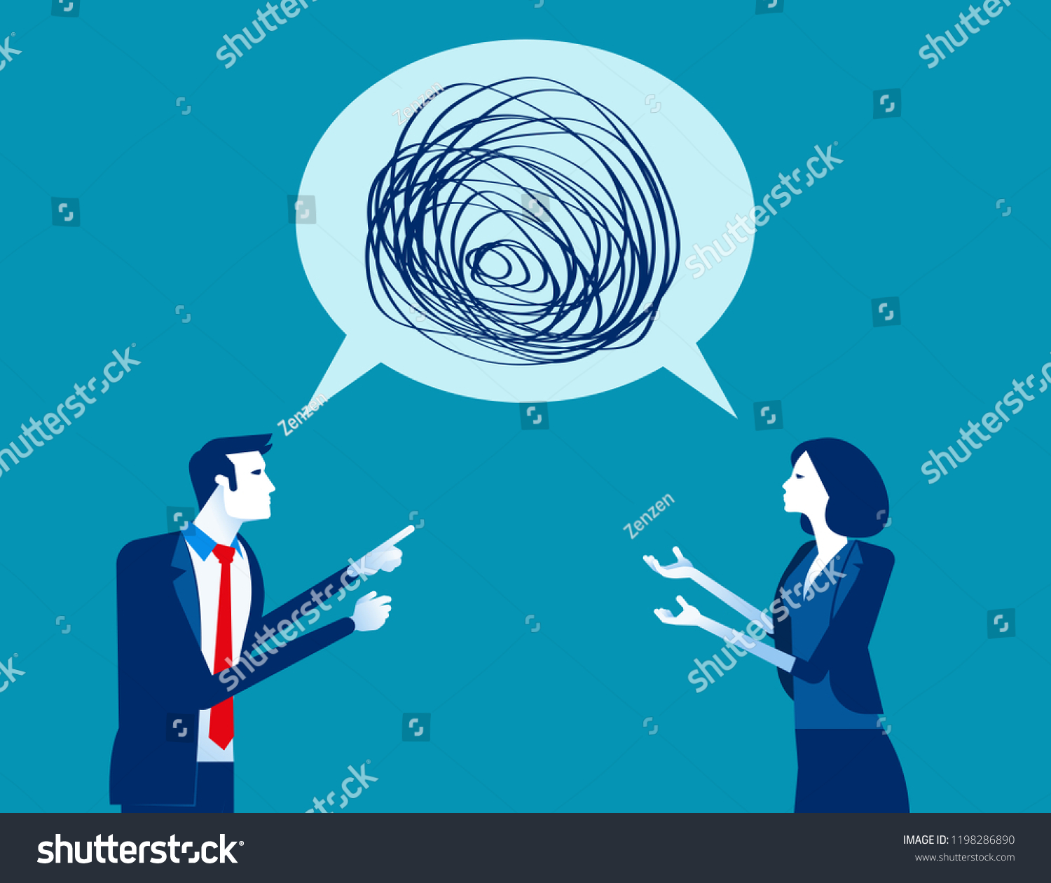 business-people-talking-nonsense-speech-concept-stock-vector-royalty