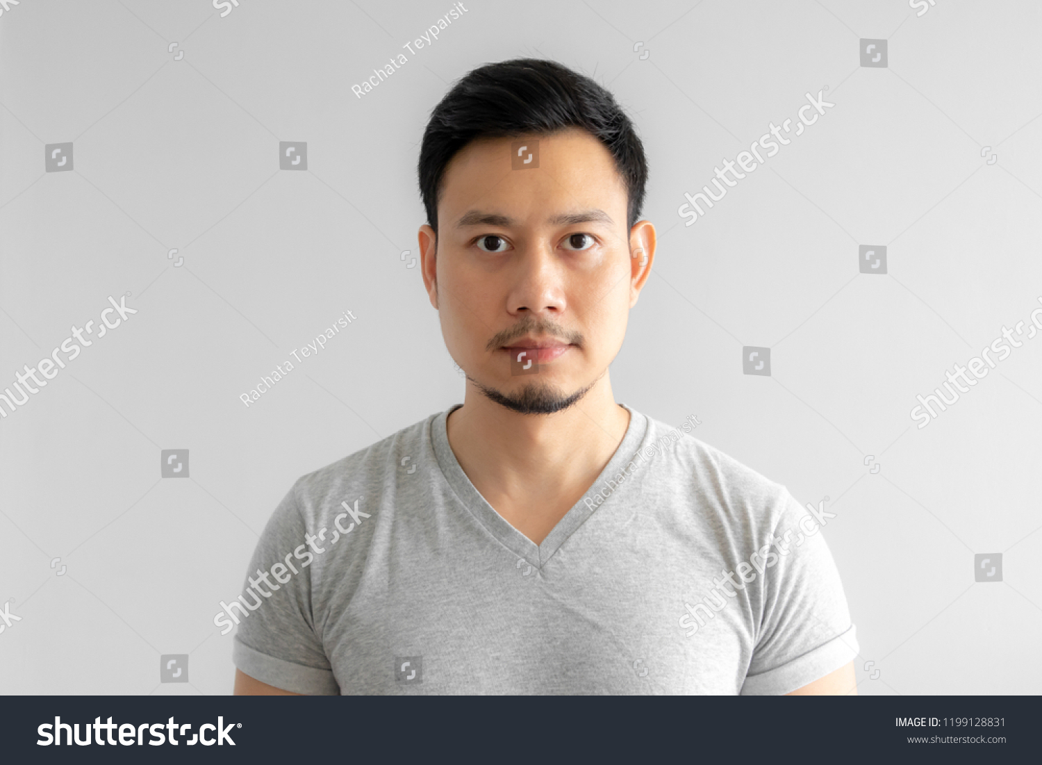 Close Portrait Asian Man Stock Photo 1199128831 | Shutterstock