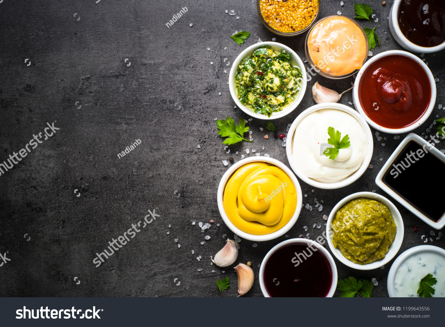 Set Sauces Ketchup Mayonnaise Mustard Soy Stock Photo 1199643556 ...