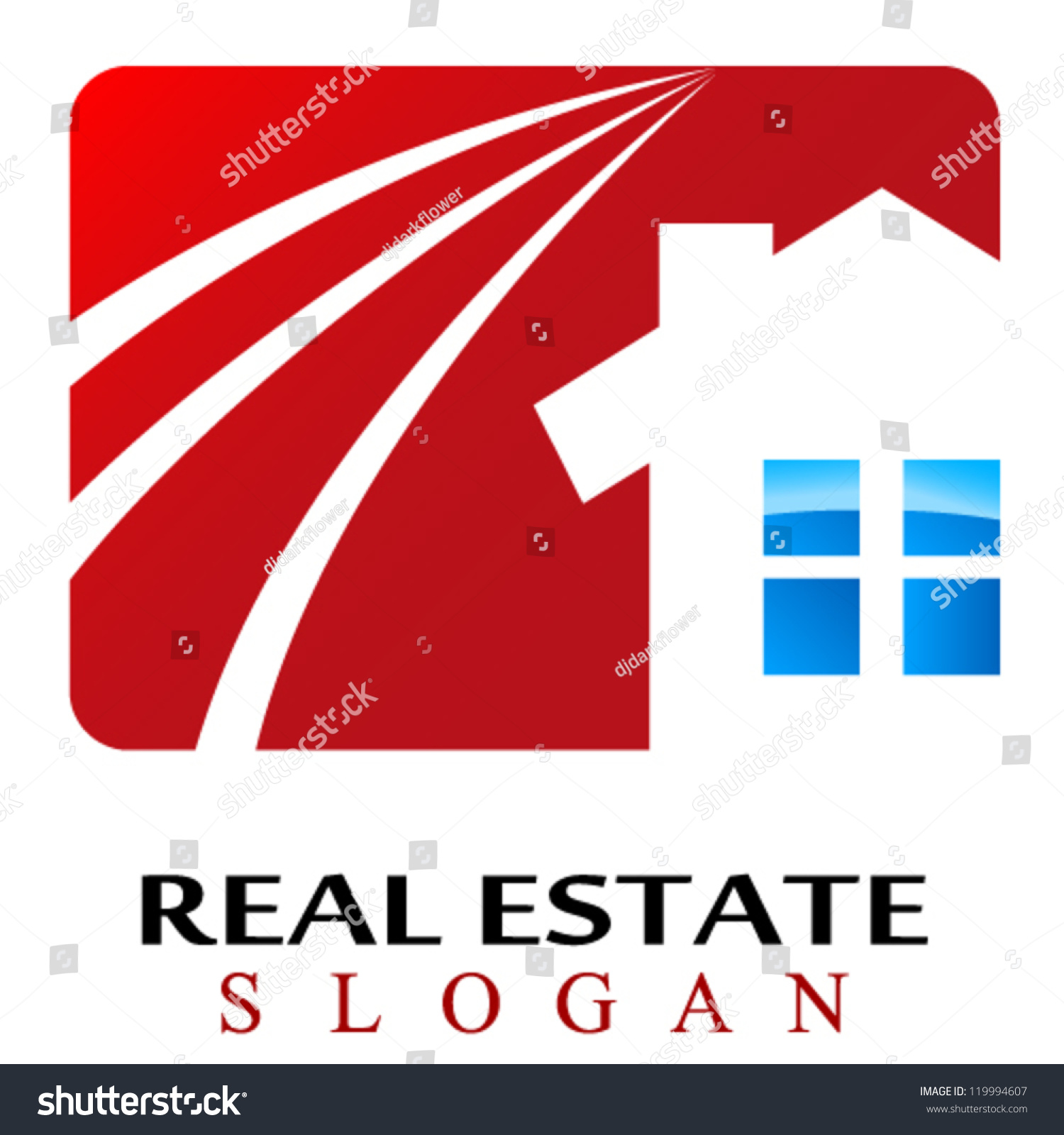 House Real Estate Sign Vector Illustration Stock Vector (Royalty Free