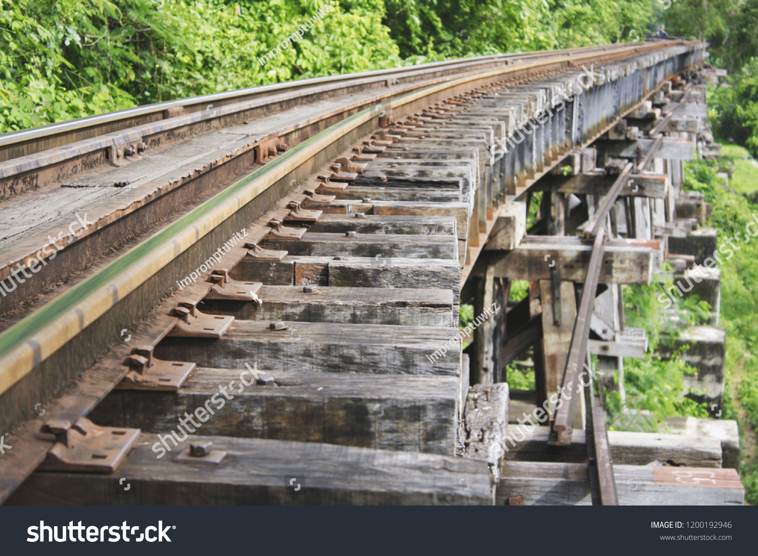 rail track wood