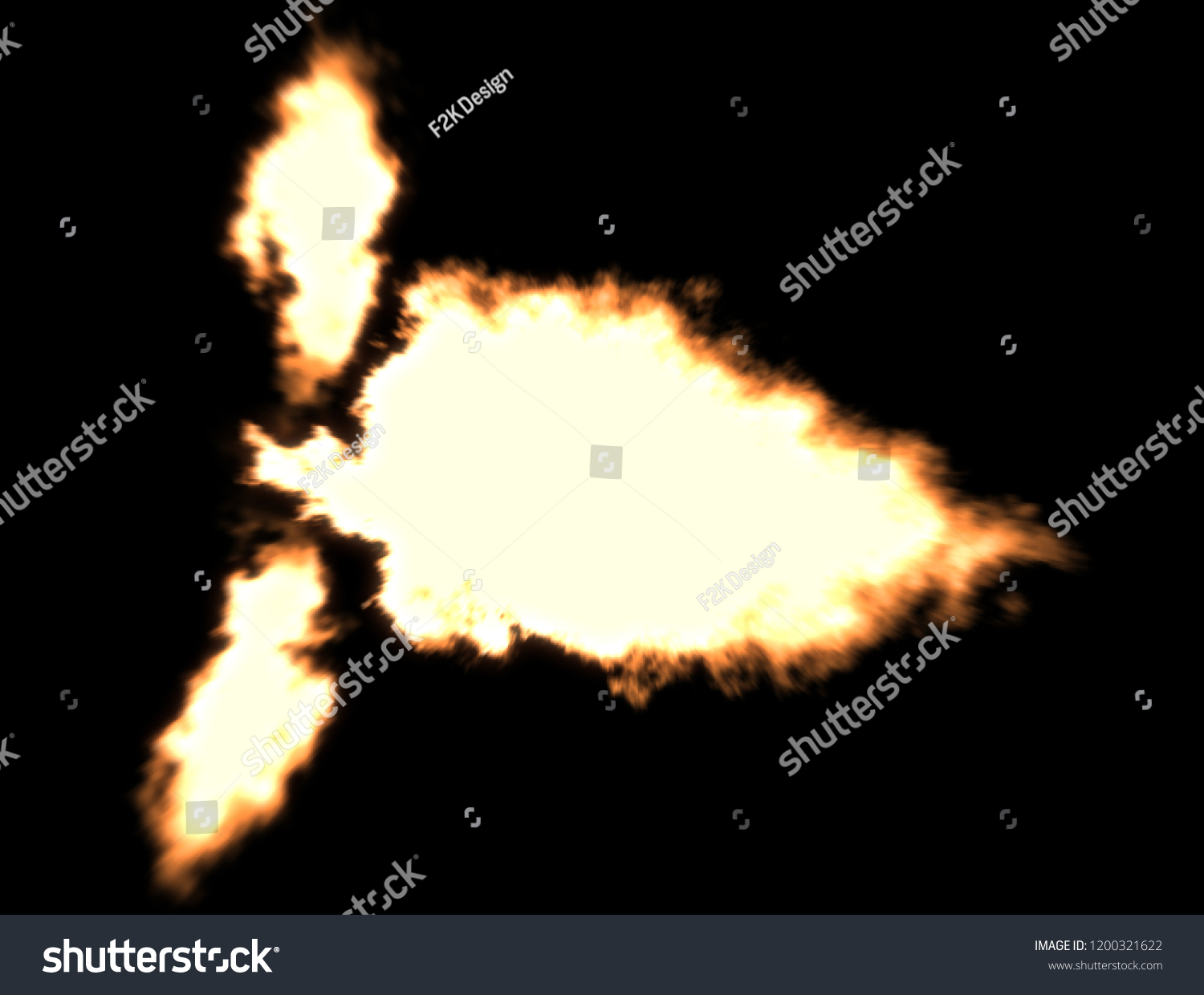 Muzzle Flash M4 Carabine Isolated On Stock Illustration 1200321622 ...