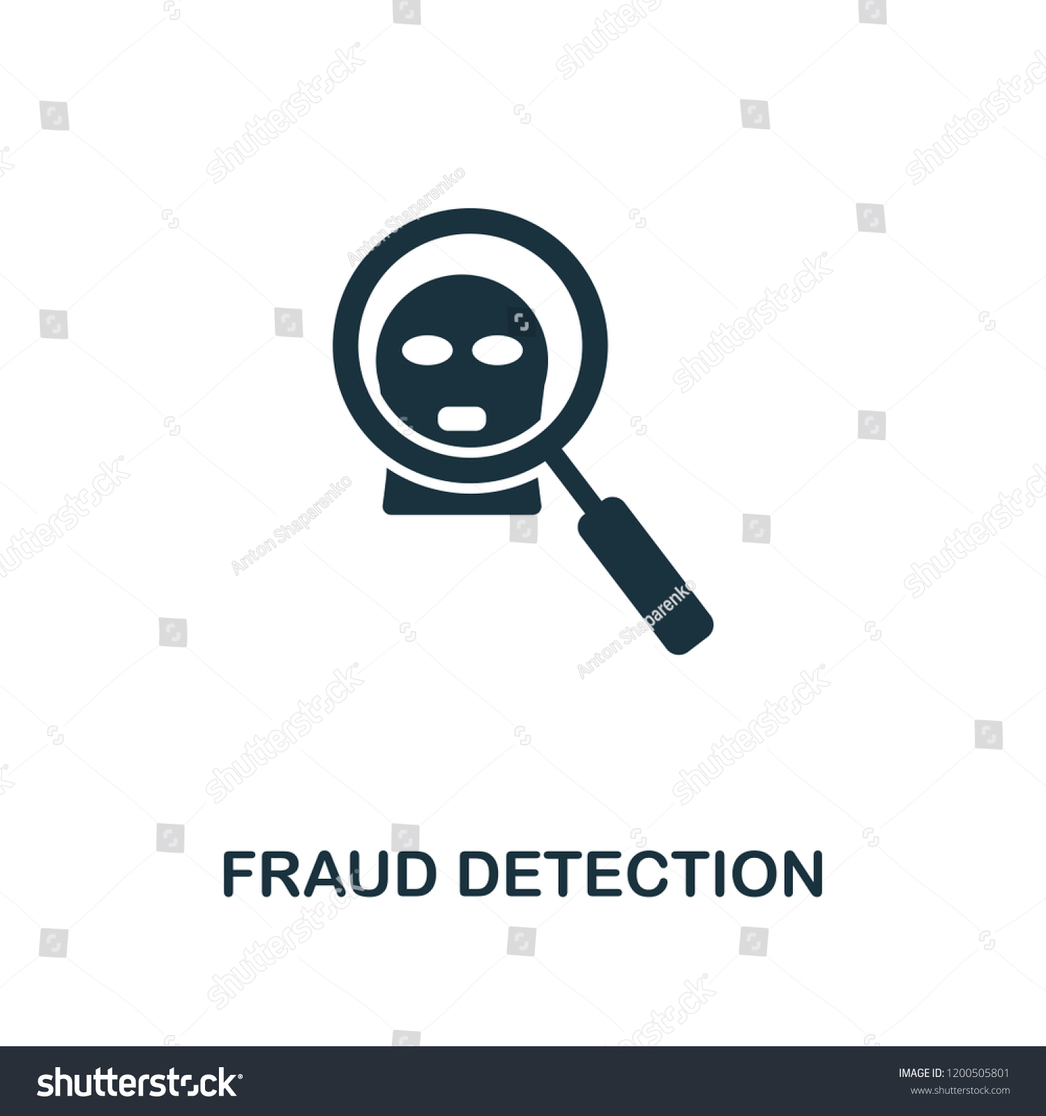 Fraud Detection Icon Monochrome Style Design Stock Vector (royalty Free 