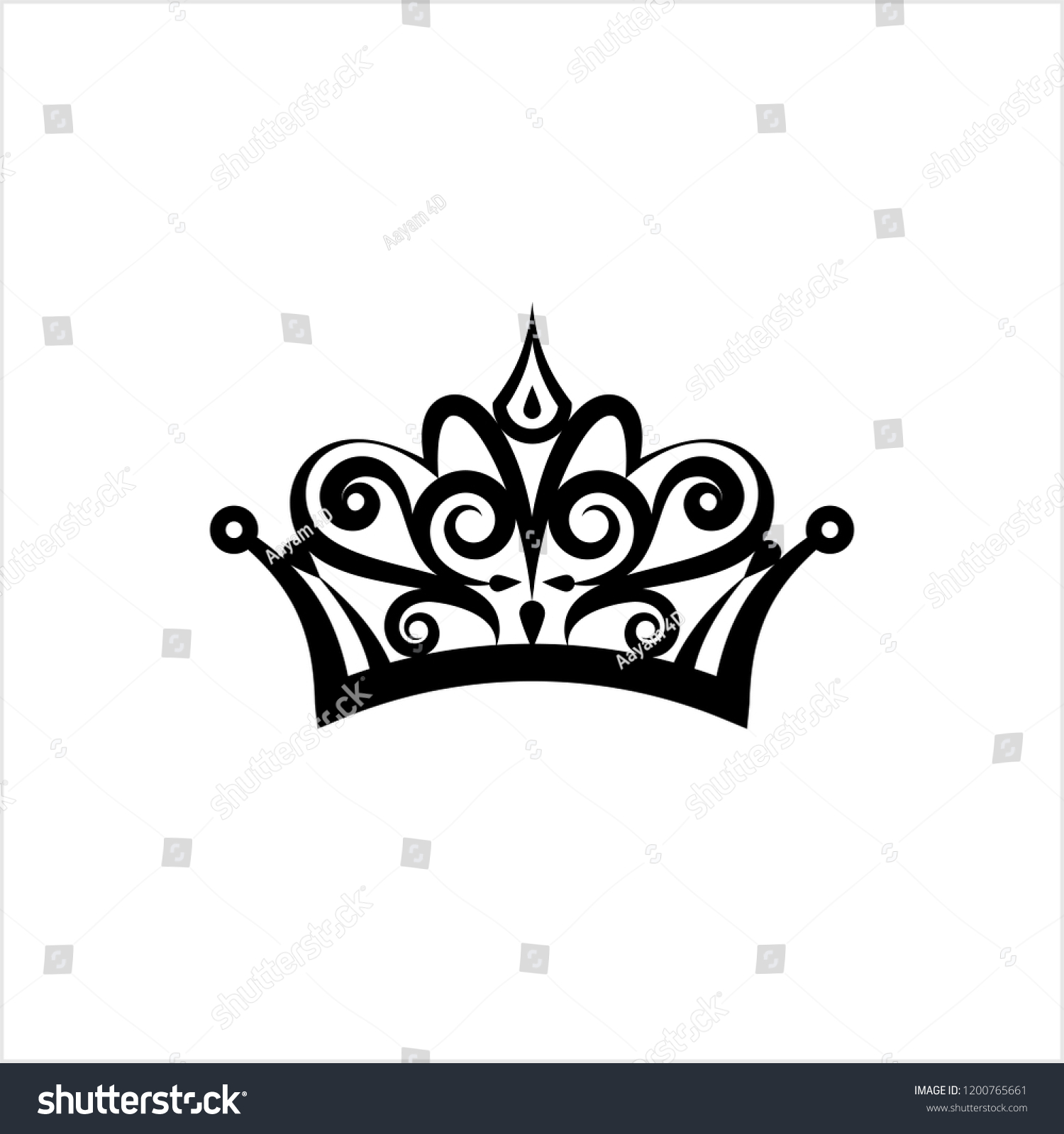 Crown Icon Crown Vector Art Illustration Stock Vector (Royalty Free ...