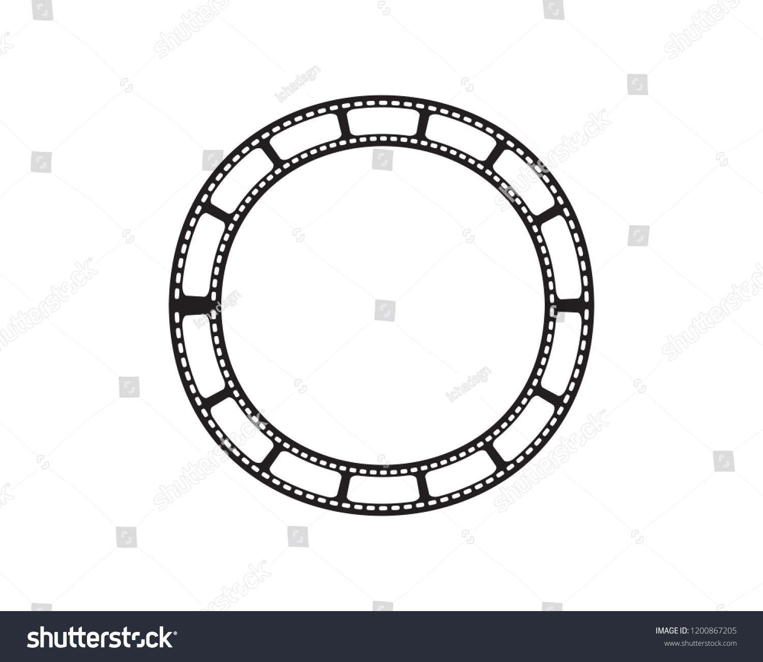 Film Strip Logo Vector Illusttration Stock Vector (Royalty Free ...