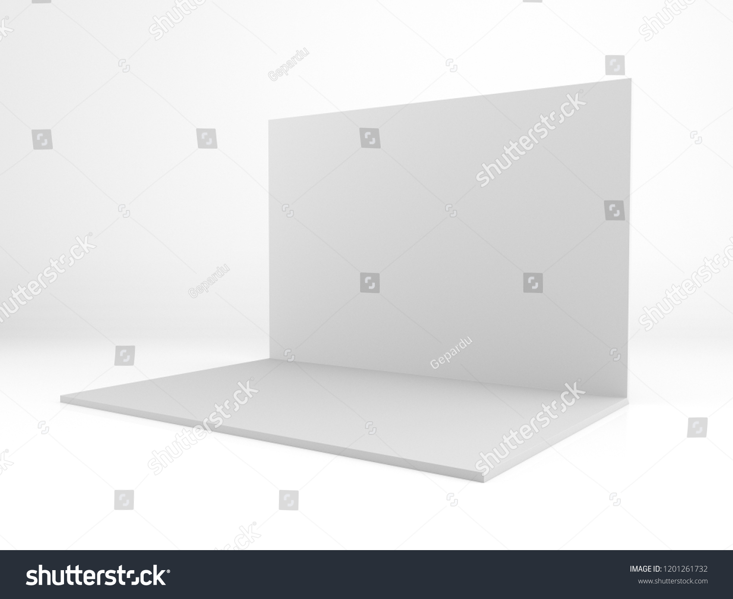 Simple Two Walls Stand Booth Template Stock Illustration 1201261732 ...