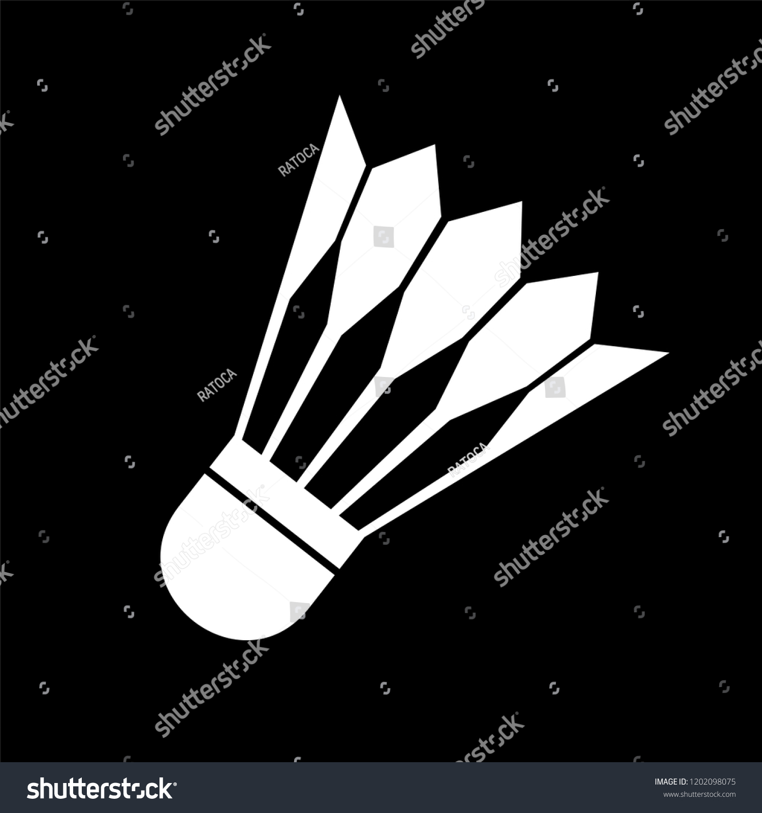 Design Badminton Ball Symbol Stock Vector (Royalty Free) 1202098075 ...