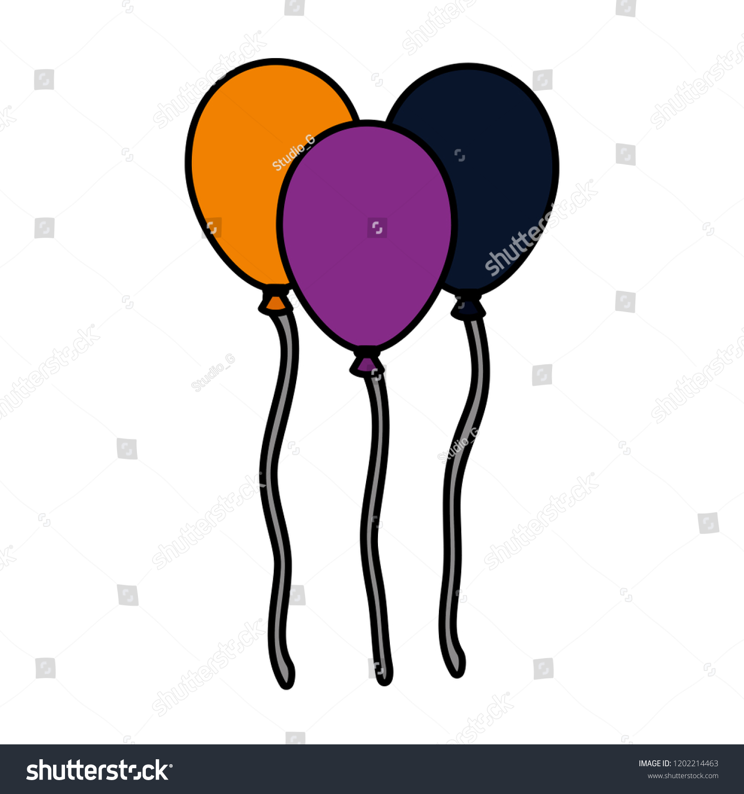 Balloons Helium Floating Icon Stock Vector Royalty Free 1202214463