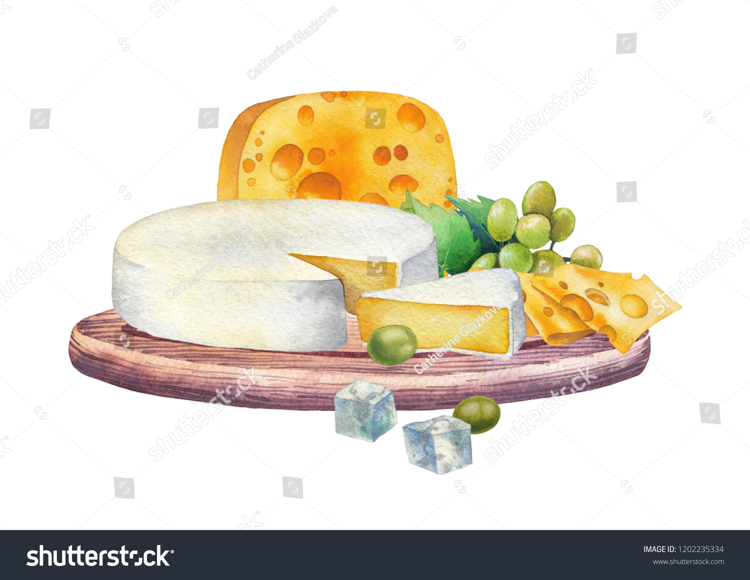 Сыр акварель